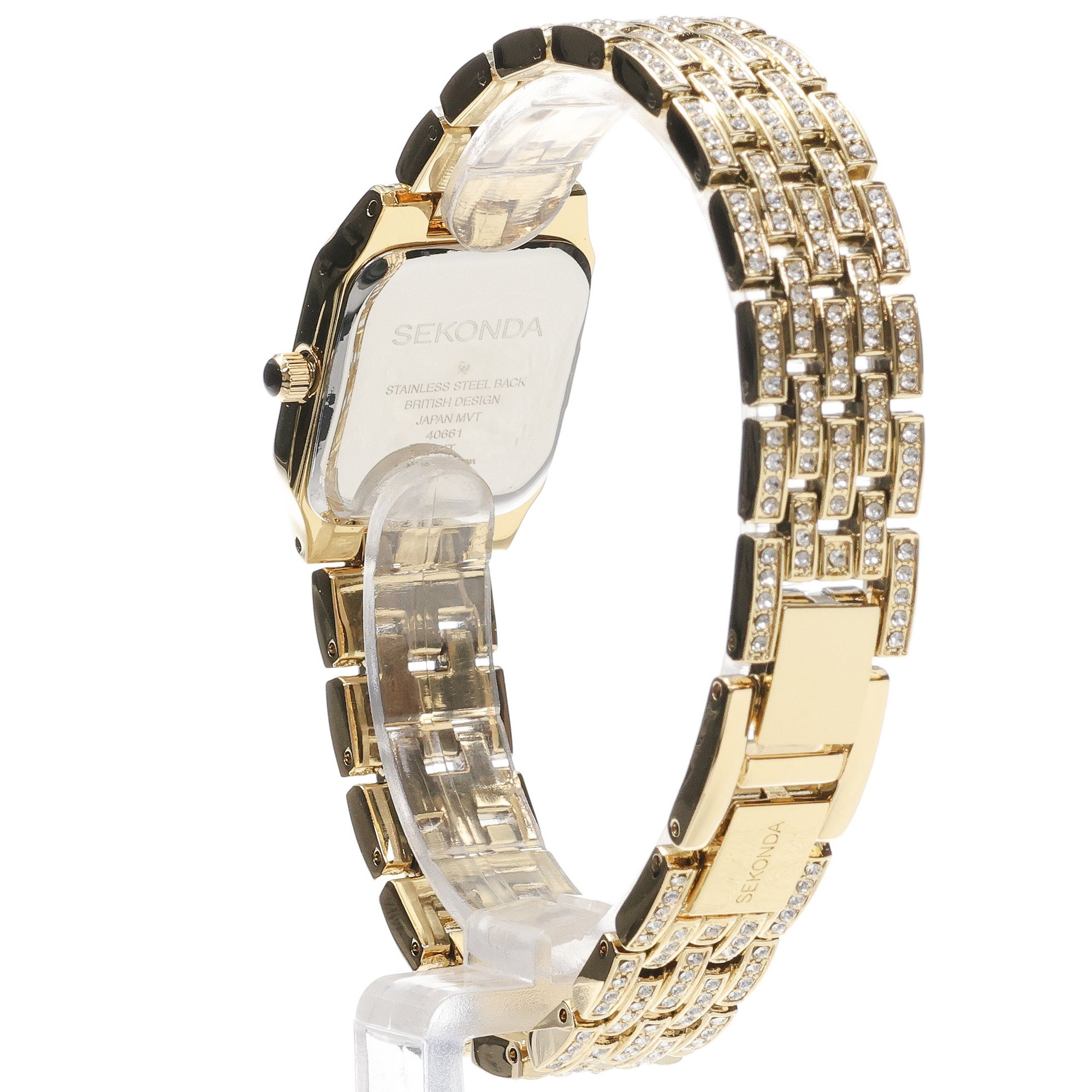 Sekonda 40661 Classic klasyczny zegarek złoty - miniatura 4