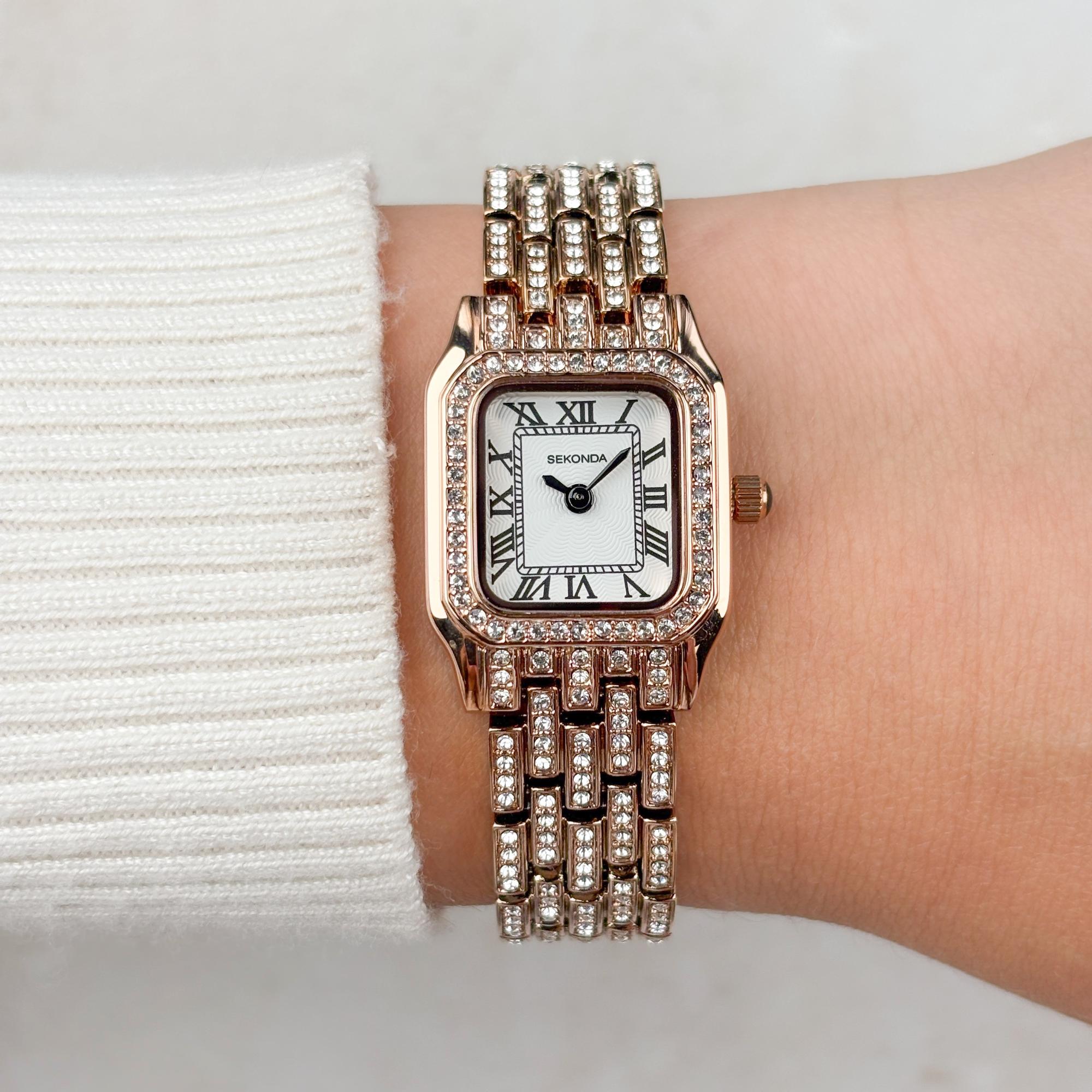 Sekonda 40662 Classic klasyczny zegarek różowe złoto