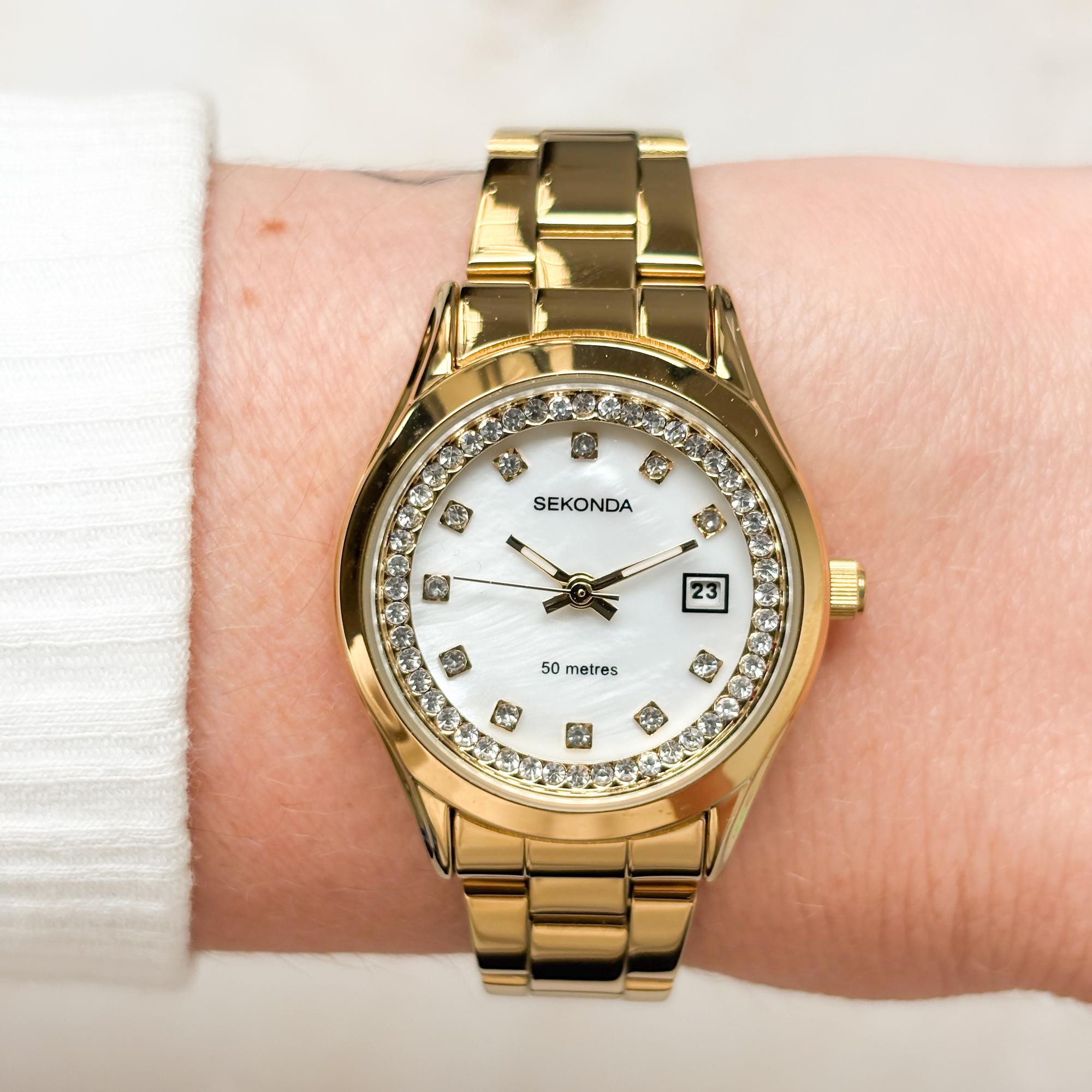 Sekonda 40716 Catherine Ladies Watch Sekonda klasyczny zegarek złoty - miniatura 9