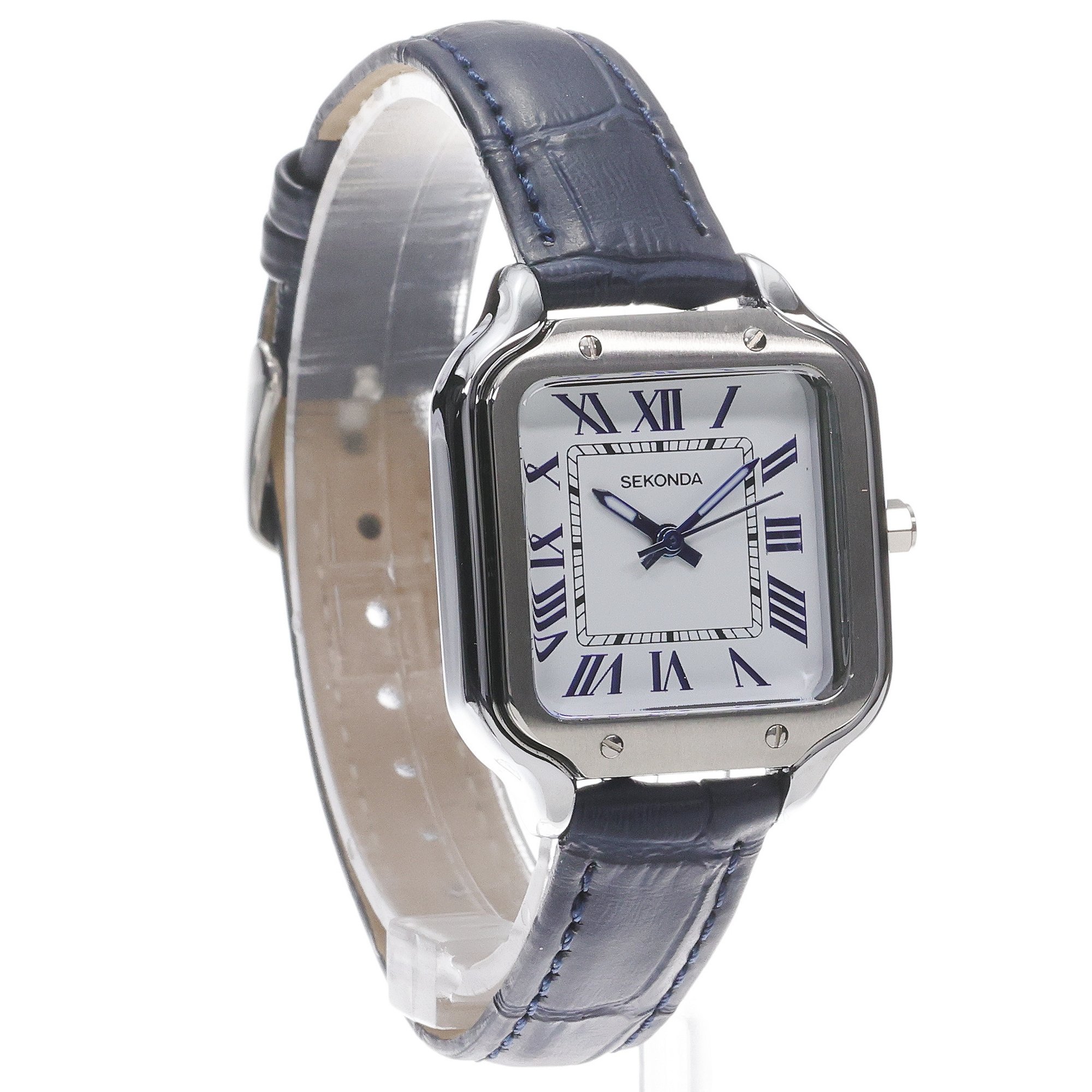 Sekonda 40738 zegarek srebrny klasyczny Classic pasek