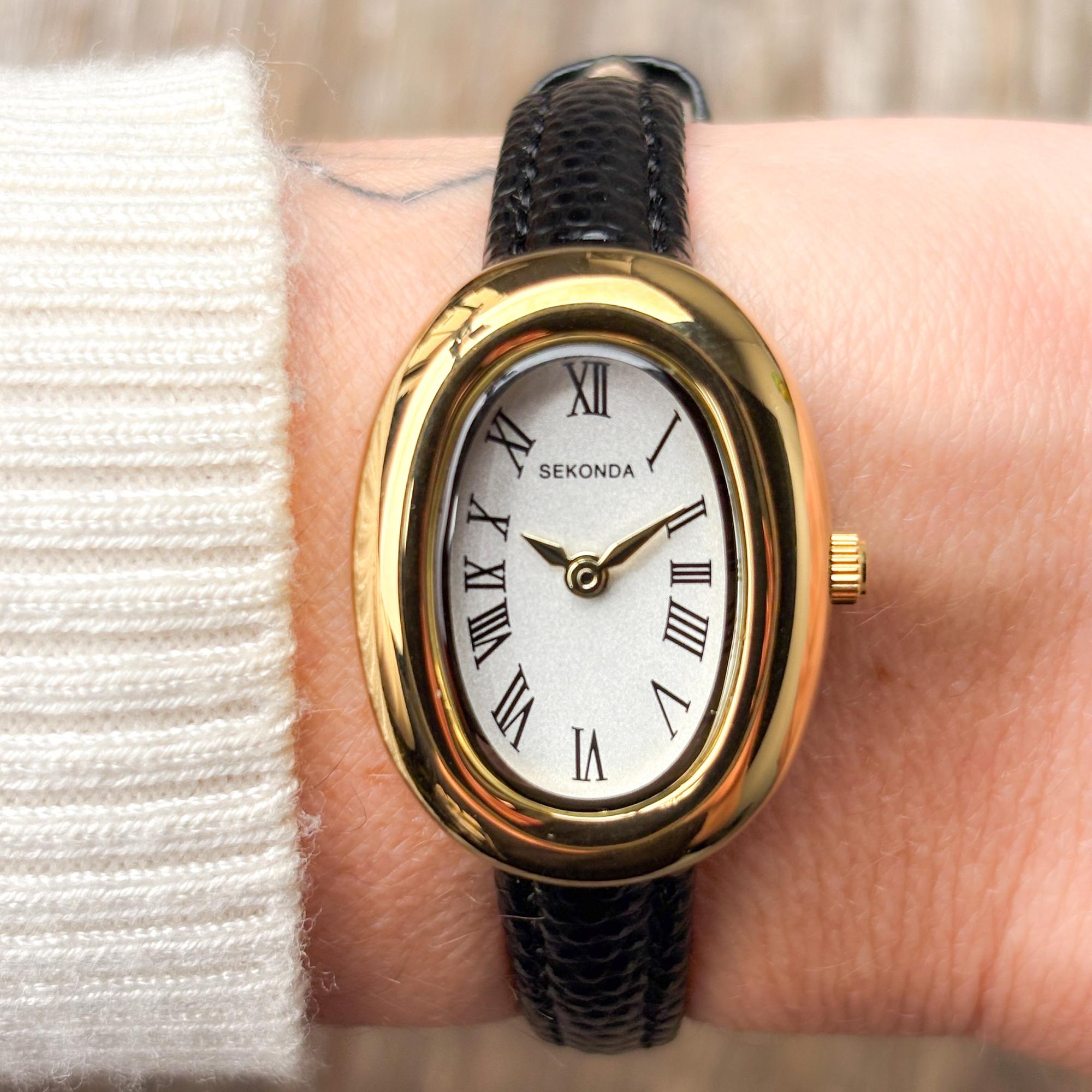 Sekonda 40743 Classic Bellamy Classic elegancki zegarek złoty