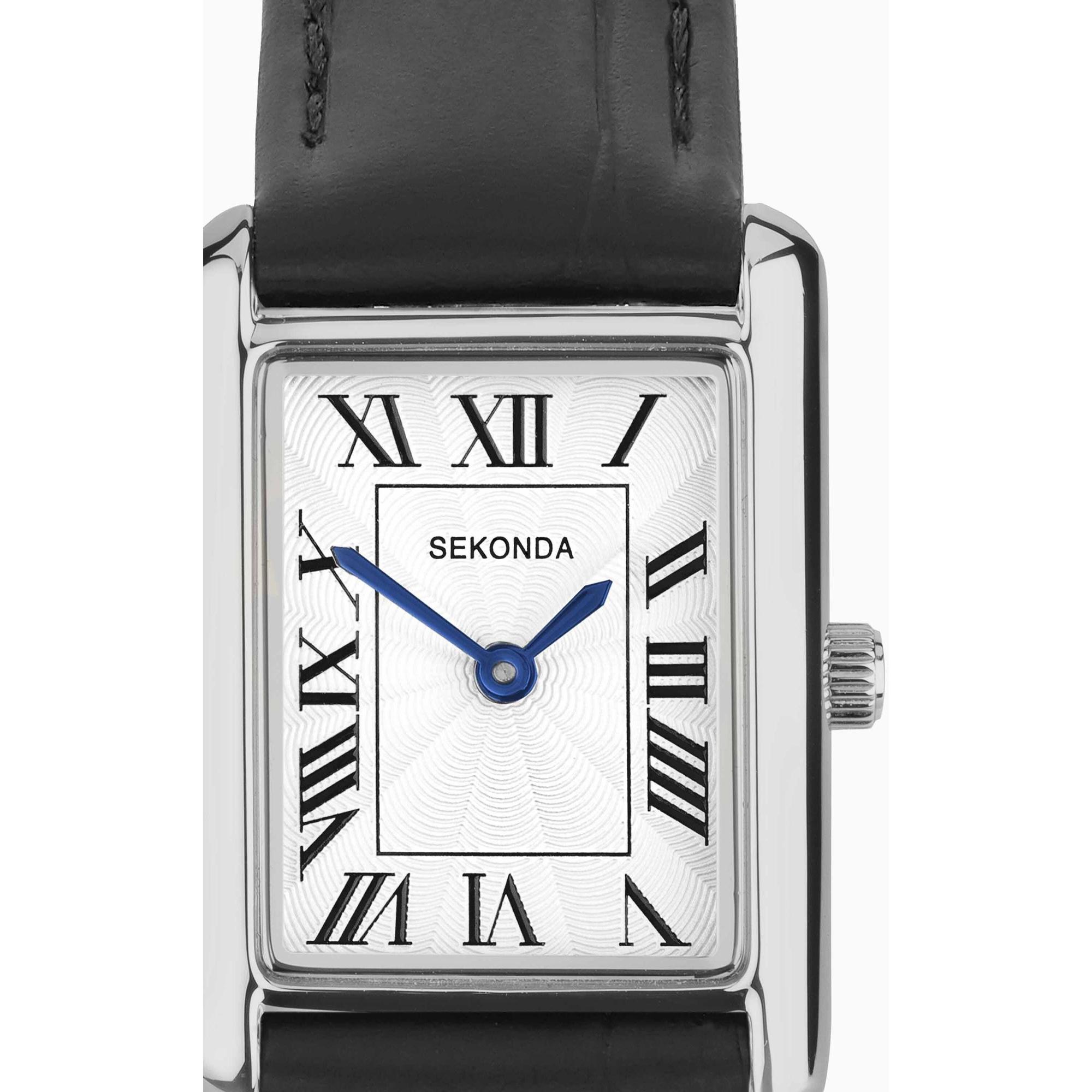 Sekonda 40744 zegarek srebrny klasyczny Classic pasek
