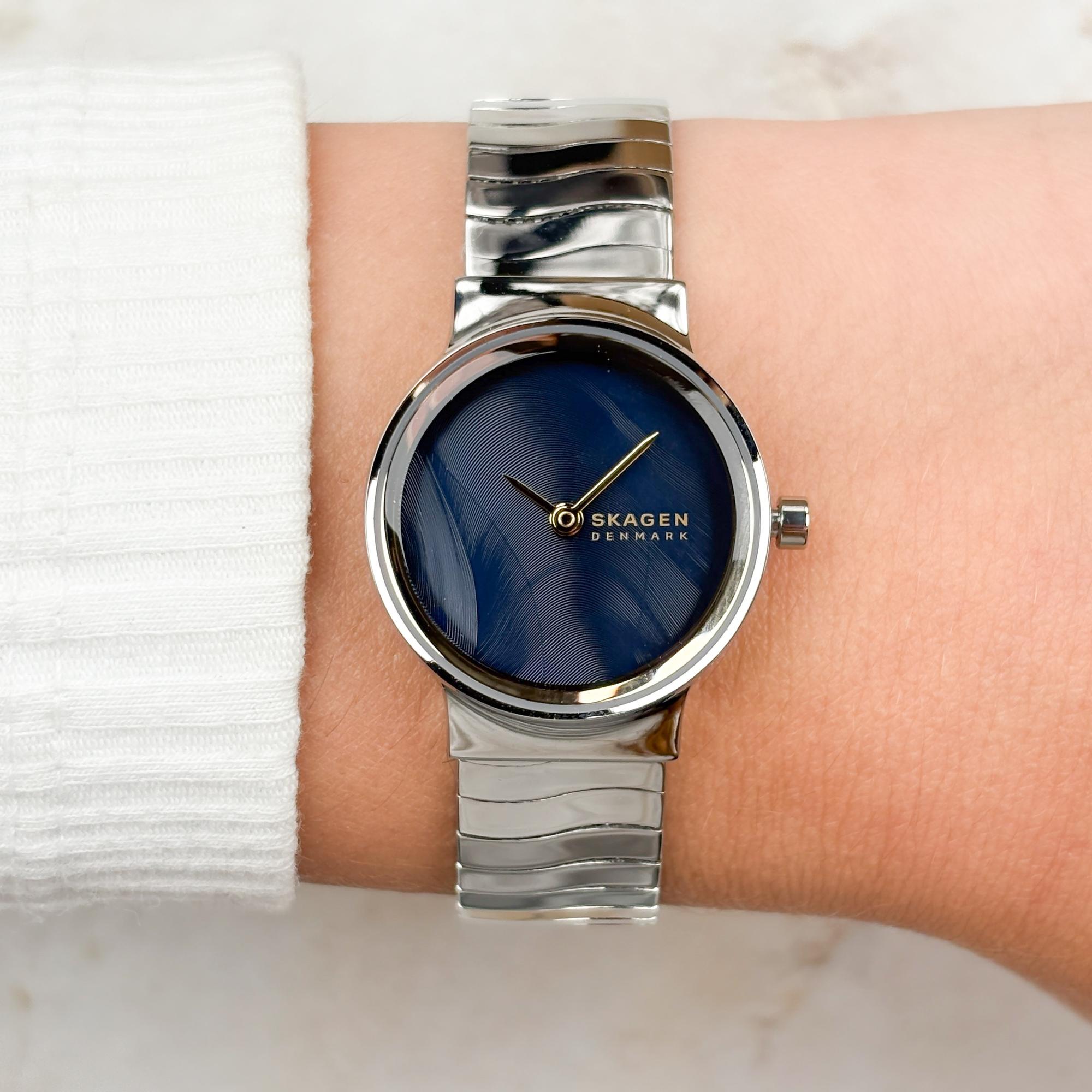 Skagen SKW3171 zegarek srebrny biżuteryjny Freja bransoleta