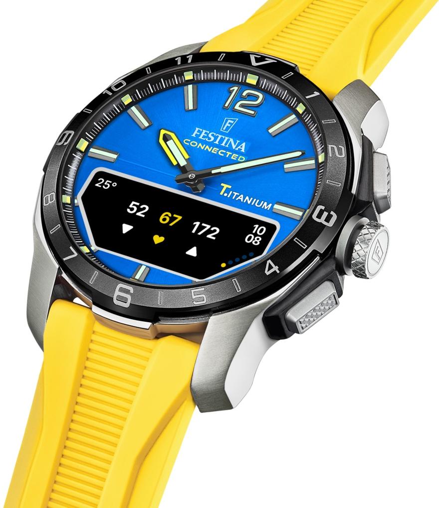 smartwatch Festina F23000-8 kwarcowy męski Connected Connected Titanium