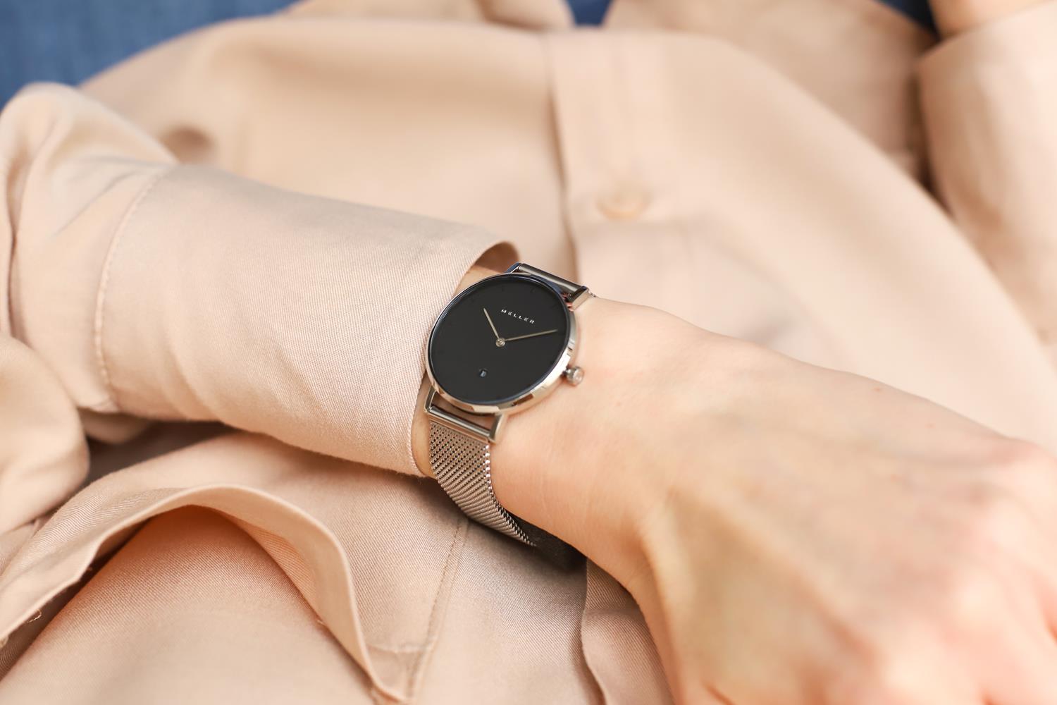 Meller W1PN-2SILVER Astar Black Silver Astar klasyczny zegarek srebrny - miniatura 10