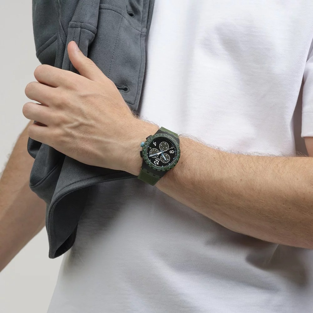 Chrono Olive Rush Swatch SUSB421 - hover