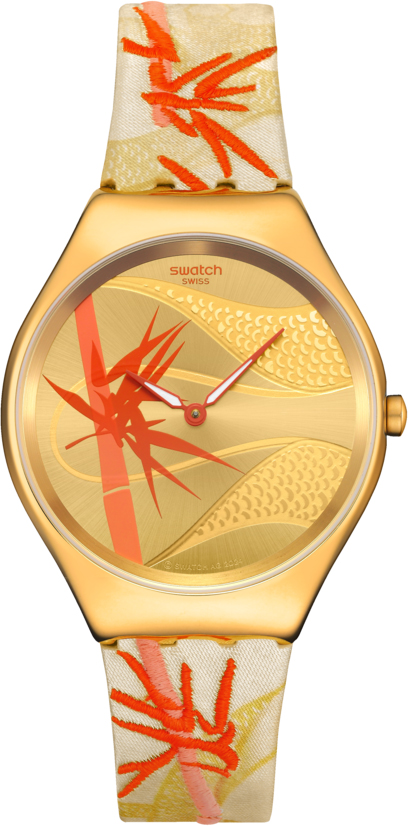 GOLDEN RED BAMBOO Swatch SYXZ105 