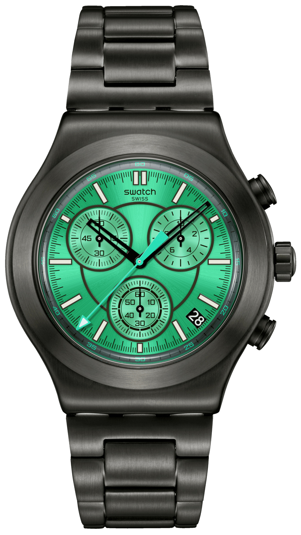 Obsessively Obsidian 43mm Swatch YVM407G 