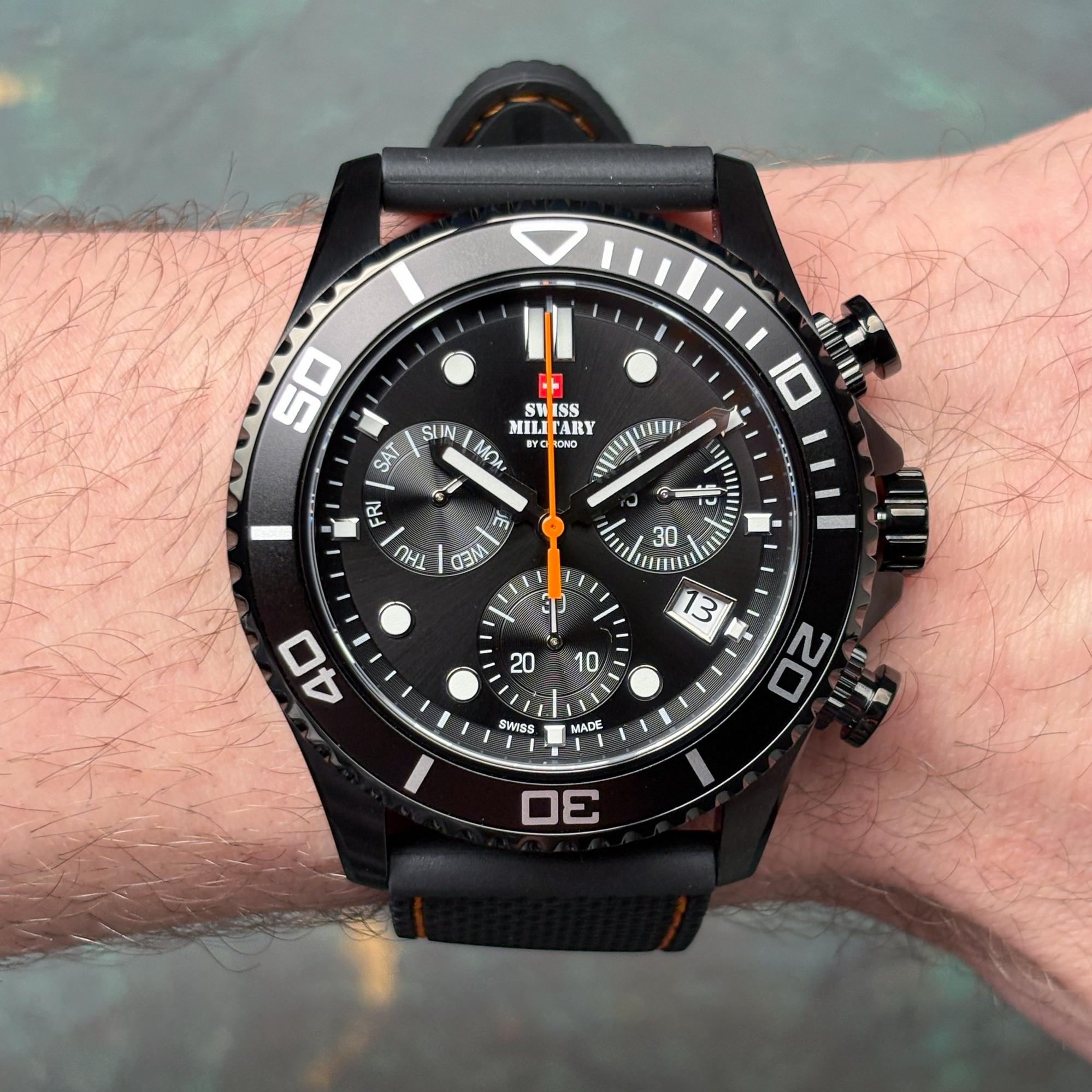 Swiss Military by Chrono SM3410108 Męskie Swiss Military XL Chronograph zegarek męski sportowy szafirowe