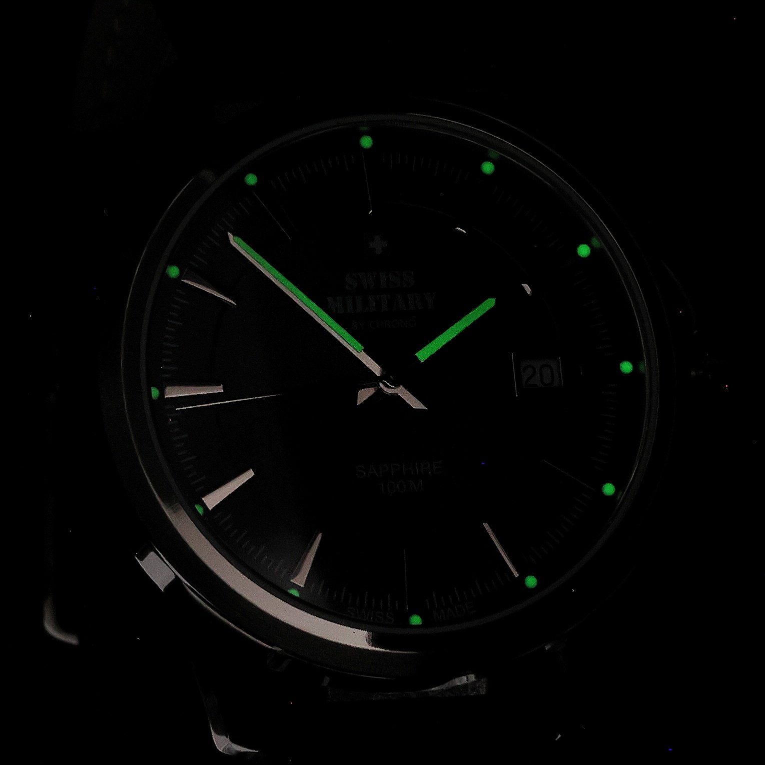 Swiss Military by Chrono SM3410410 zegarek srebrny klasyczny Męskie pasek