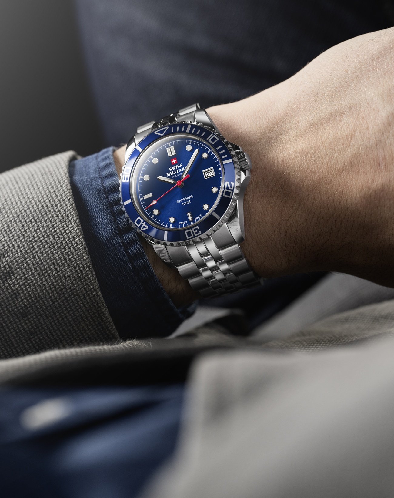 Swiss Military Sports Steel Swiss Military by Chrono SM34109.02 - hover