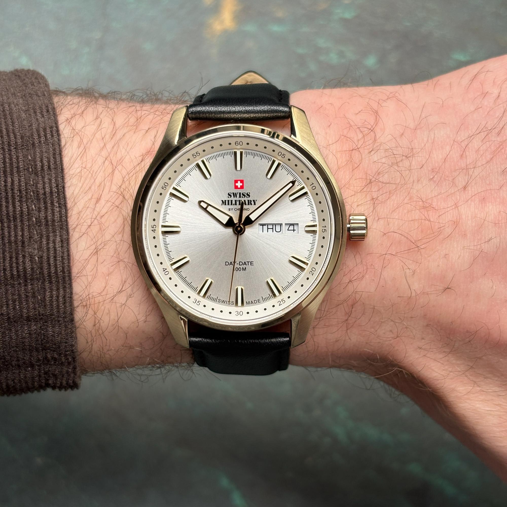 Swiss Military by Chrono SM3411606 Męskie Swiss Military Classic Day-Date zegarek męski klasyczny szafirowe
