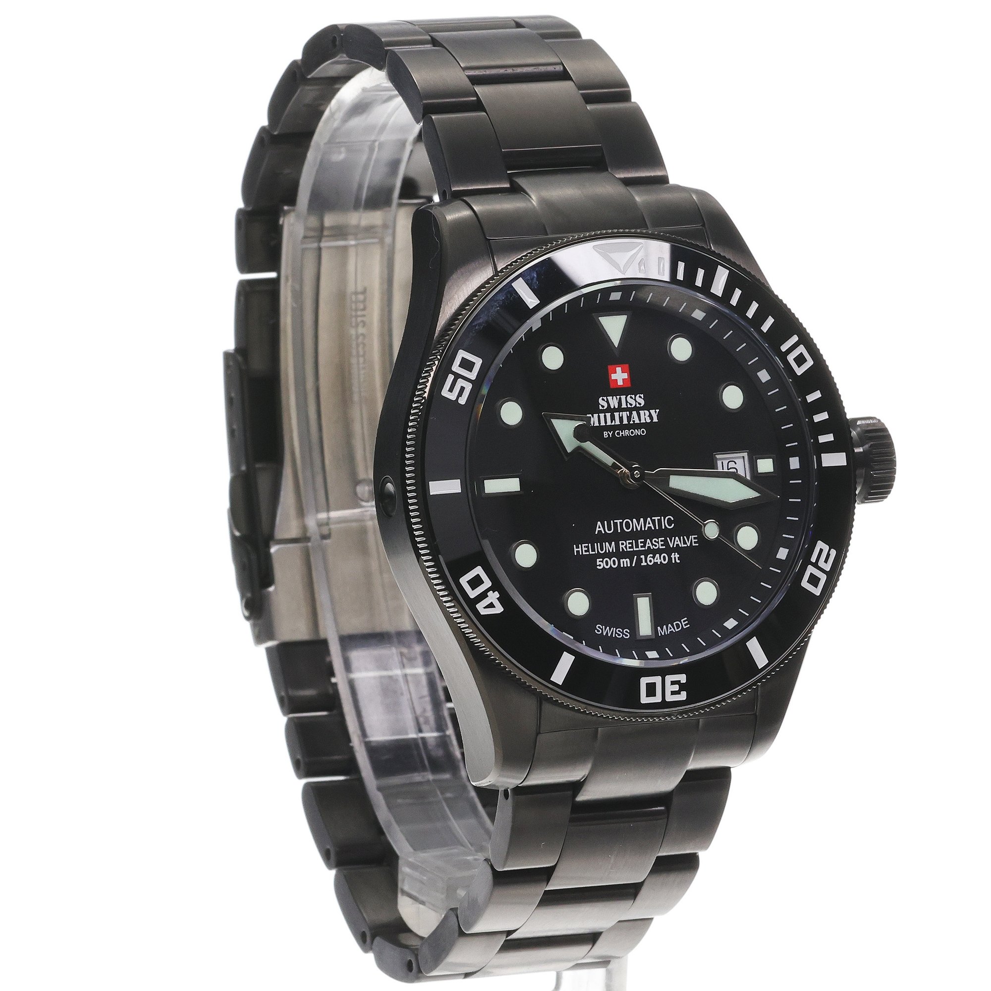 Swiss Military by Chrono SMA3407504 Swiss Military Automatic Dive 500m zegarek elegancki Męskie