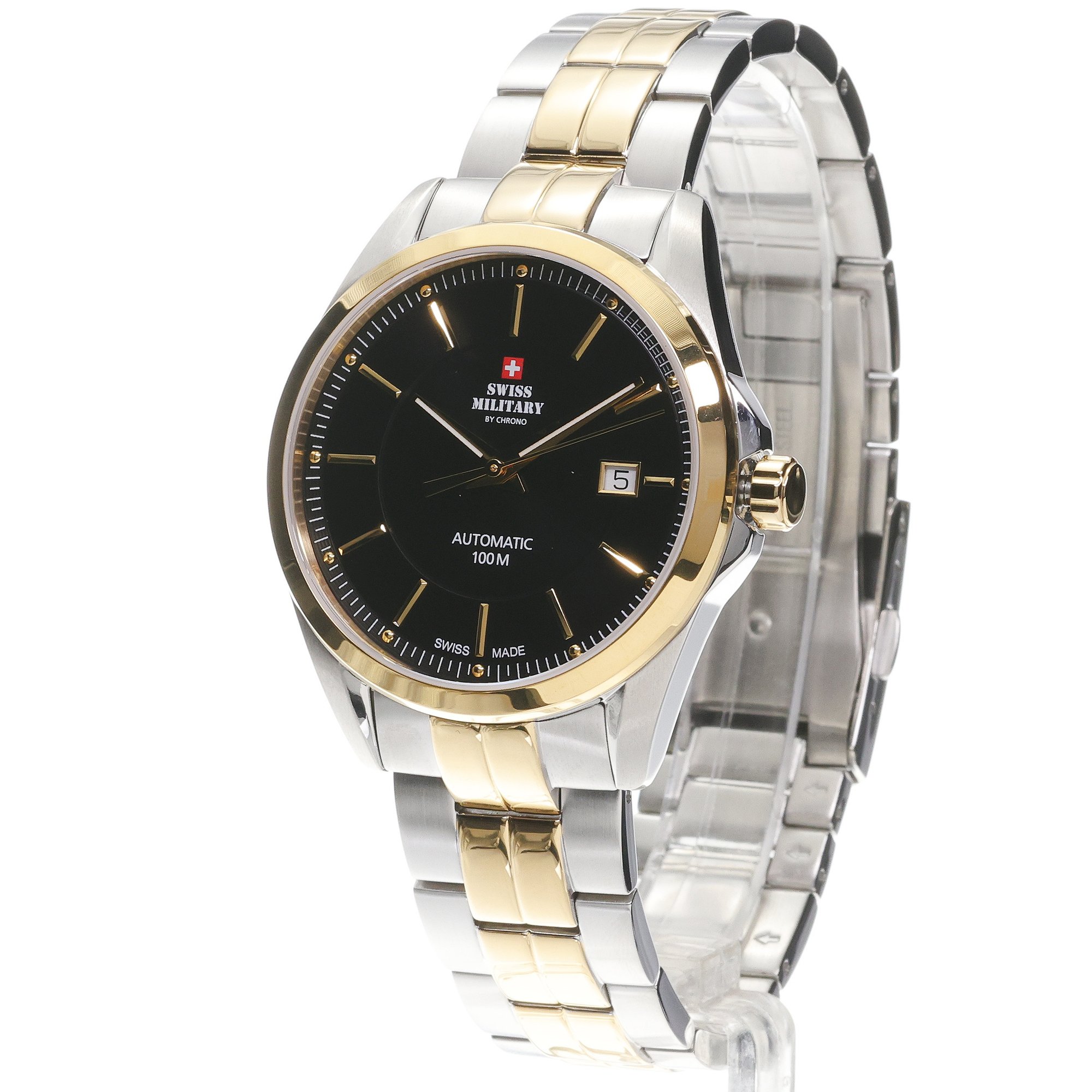 Swiss Military by Chrono SMA3408505 zegarek srebrny klasyczny Męskie bransoleta