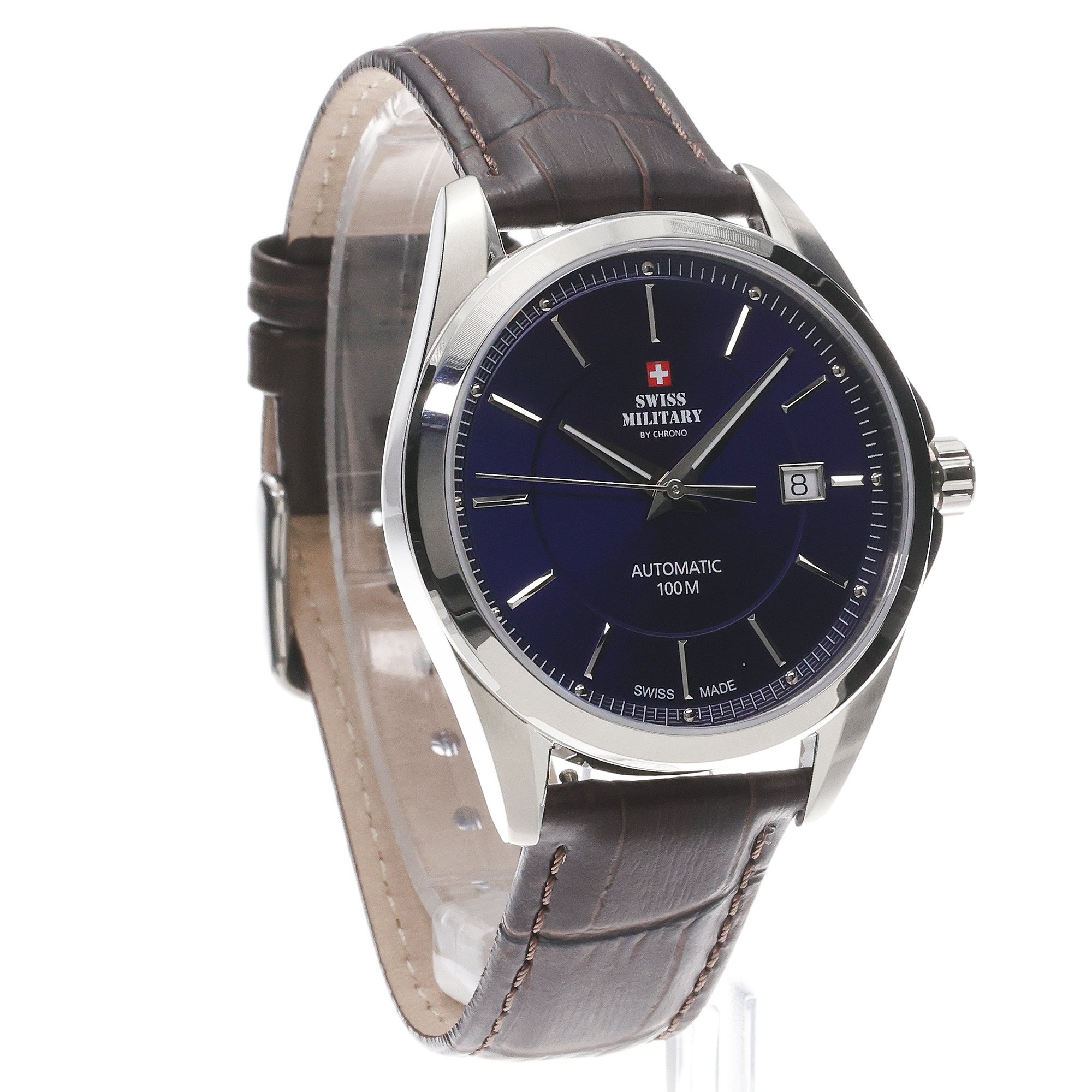 Swiss Military by Chrono SMA3408515 zegarek srebrny klasyczny Męskie pasek - miniatura 3
