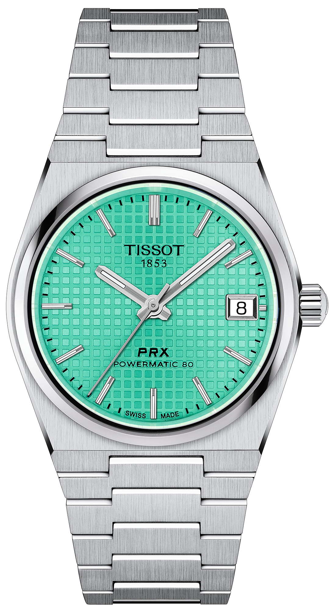 PRX POWERMATIC 80 Light Green 35mm Tissot T137.207.11.091.01 