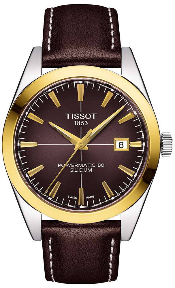 GENTLEMAN POWERMATIC 80 SILICIUM SOLID 18K GOLD BEZEL 40mm Tissot T927.407.46.291.01 