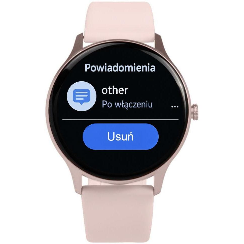 Techmade TM-DYNAMIC-BGDR Dynamic Róźowy zestaw z Słuchawkami Dynamic klasyczny zegarek różowy