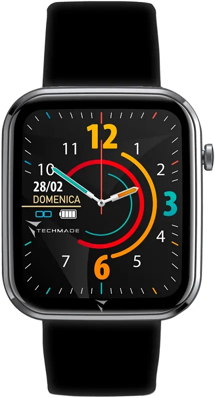 Techmade TM-HAVA-BK Hava Smartwatch Hava Black Silver