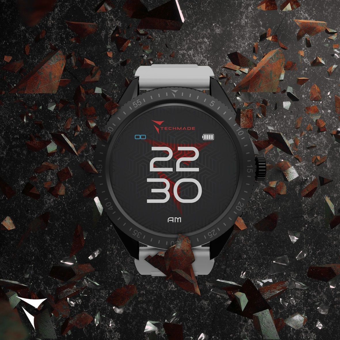 Techmade TM-ROCKS2-BKGYG Rocks 20 Czarny zegarek sportowy Rocks 20
