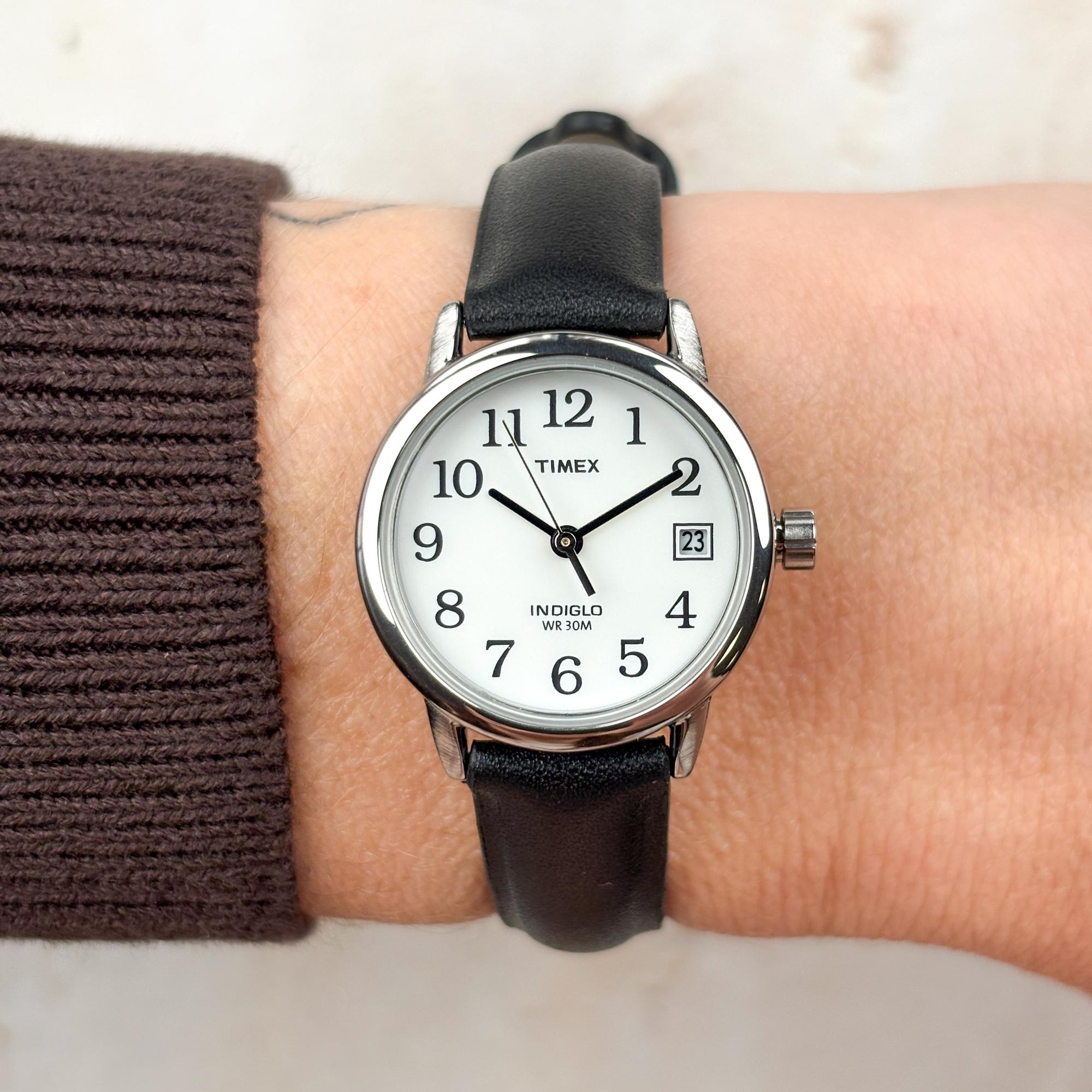Timex T2H331 zegarek srebrny sportowy Easy Reader pasek