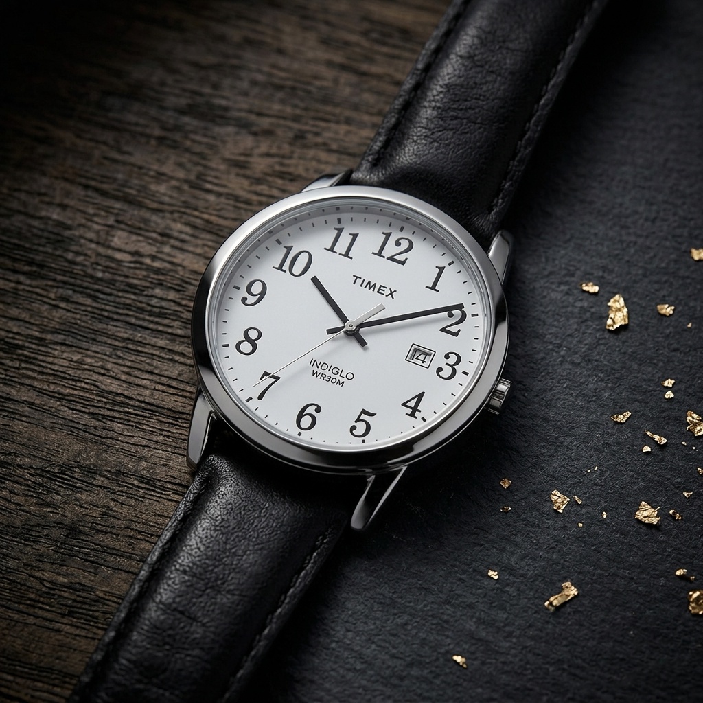 Timex TW2P75600 zegarek srebrny klasyczny Easy Reader pasek - miniatura 5