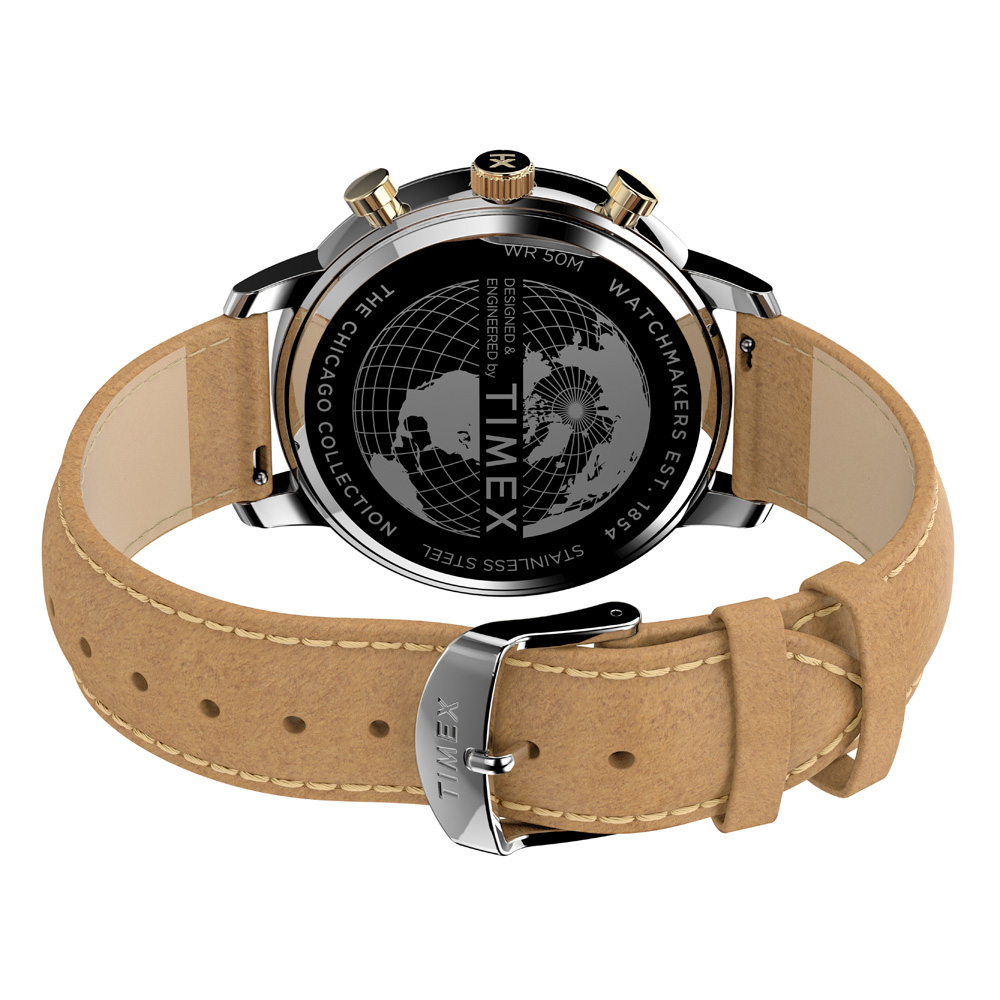 Timex TW2U39000 zegarek srebrny fashion-modowy Chicago pasek - miniatura 4