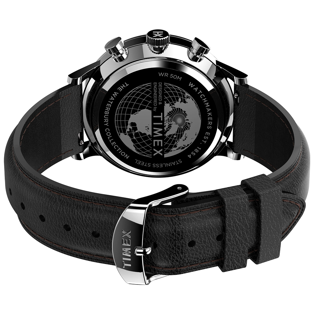 Timex TW2U88300 zegarek srebrny klasyczny Waterbury pasek