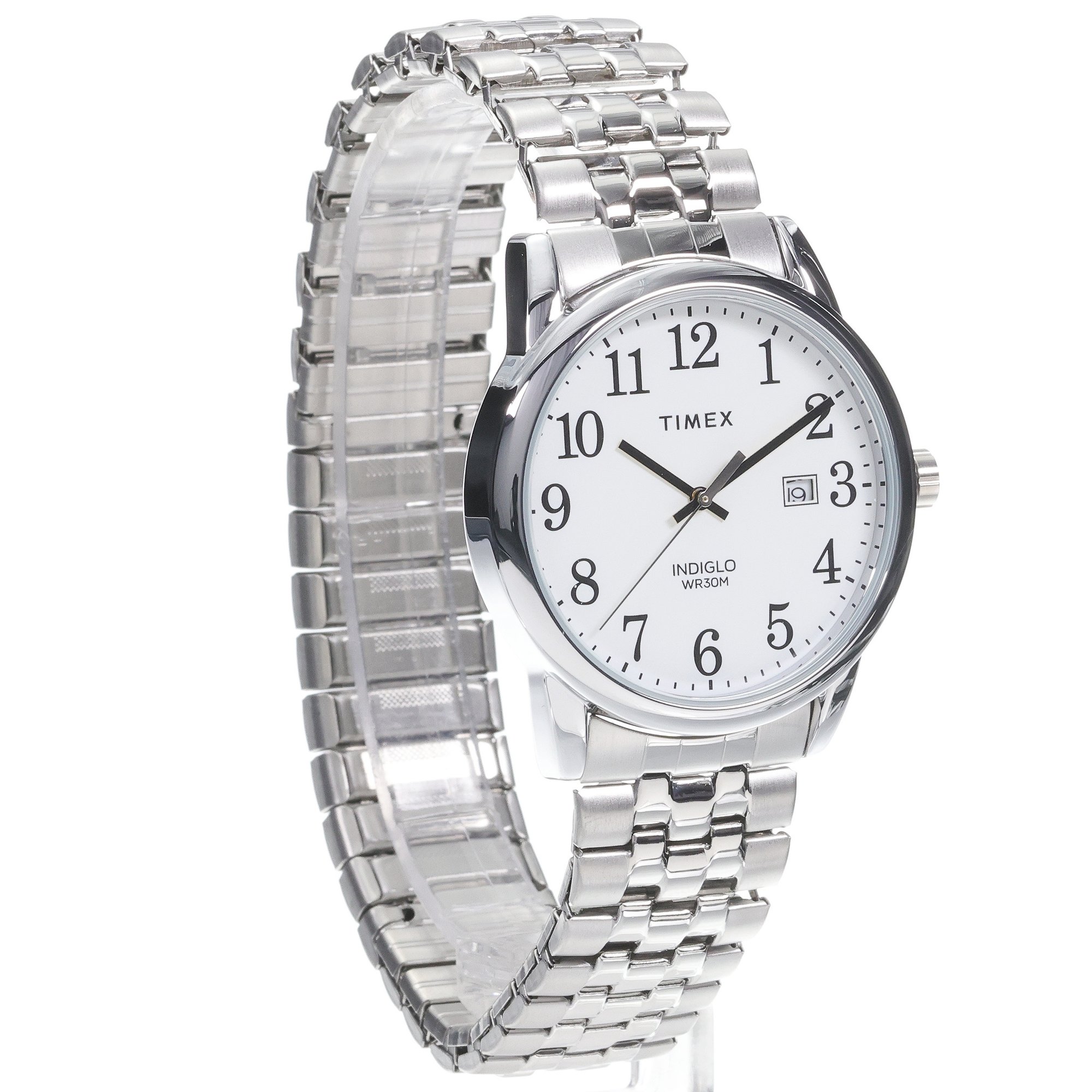 Timex TW2V40000 zegarek srebrny klasyczny Easy Reader bransoleta - miniatura 3