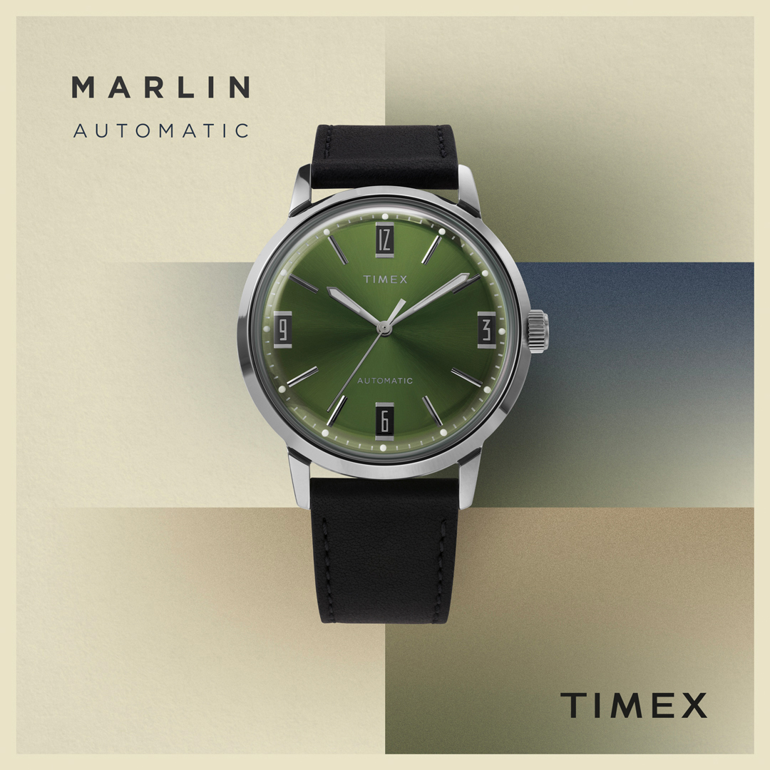 Timex TW2V44600 Marlin Marlin Automatic 40mm Leather Strap zegarek męski klasyczny mineralne