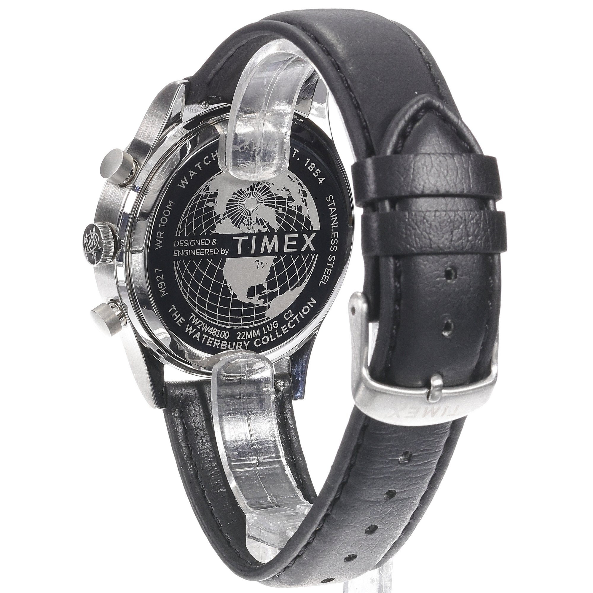Timex TW2W48100 Waterbury Traditional Chronograph Waterbury sportowy zegarek srebrny - miniatura 4