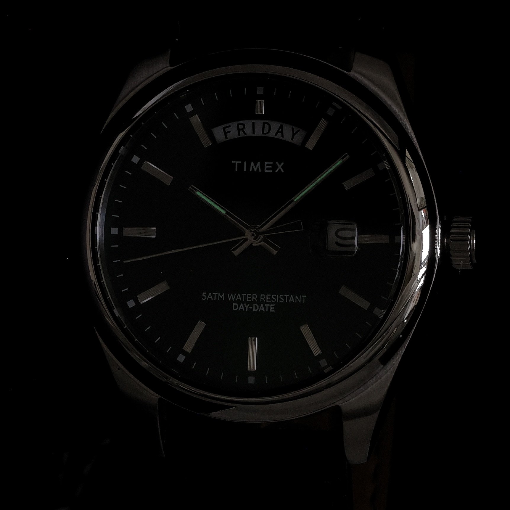 Timex TW2W57300 Legacy Eco Leather Strap Green 41mm Legacy klasyczny zegarek srebrny