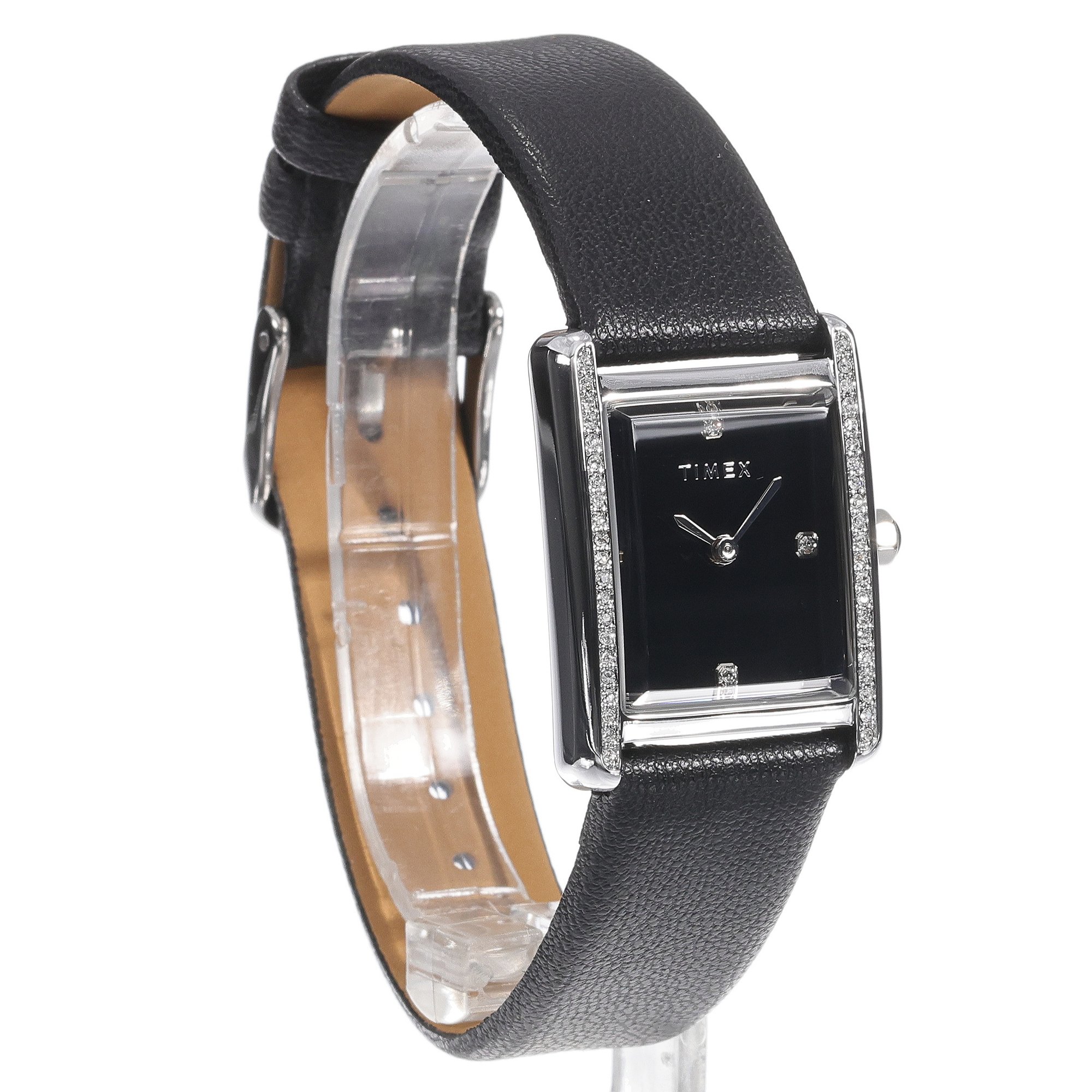 Timex TW2W63800 Damskie Hailey 24mm Black Leather Strap zegarek damski klasyczny mineralne