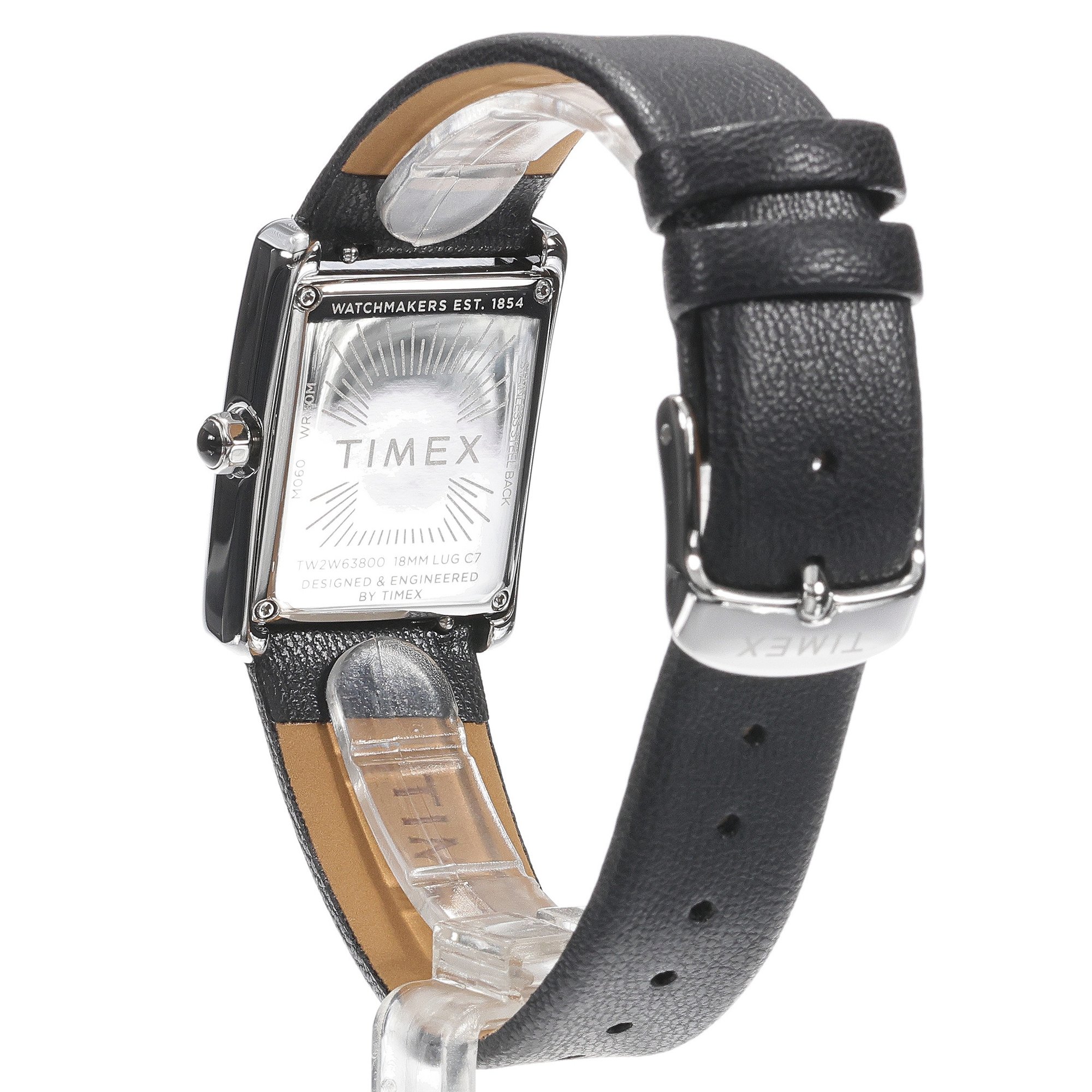Timex TW2W63800 Damskie Hailey 24mm Black Leather Strap zegarek damski klasyczny mineralne