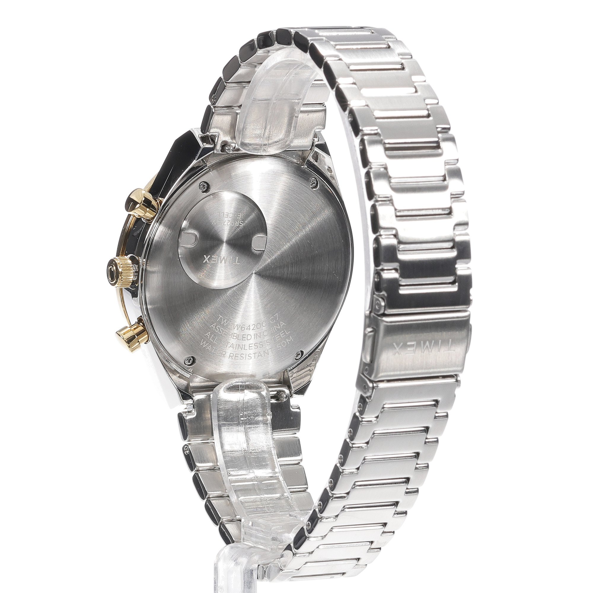 Timex TW2W64200 Q Timex Chronograph 40mm Stainless Steel Bracelet Q Timex Reissue sportowy zegarek srebrny - miniatura 10