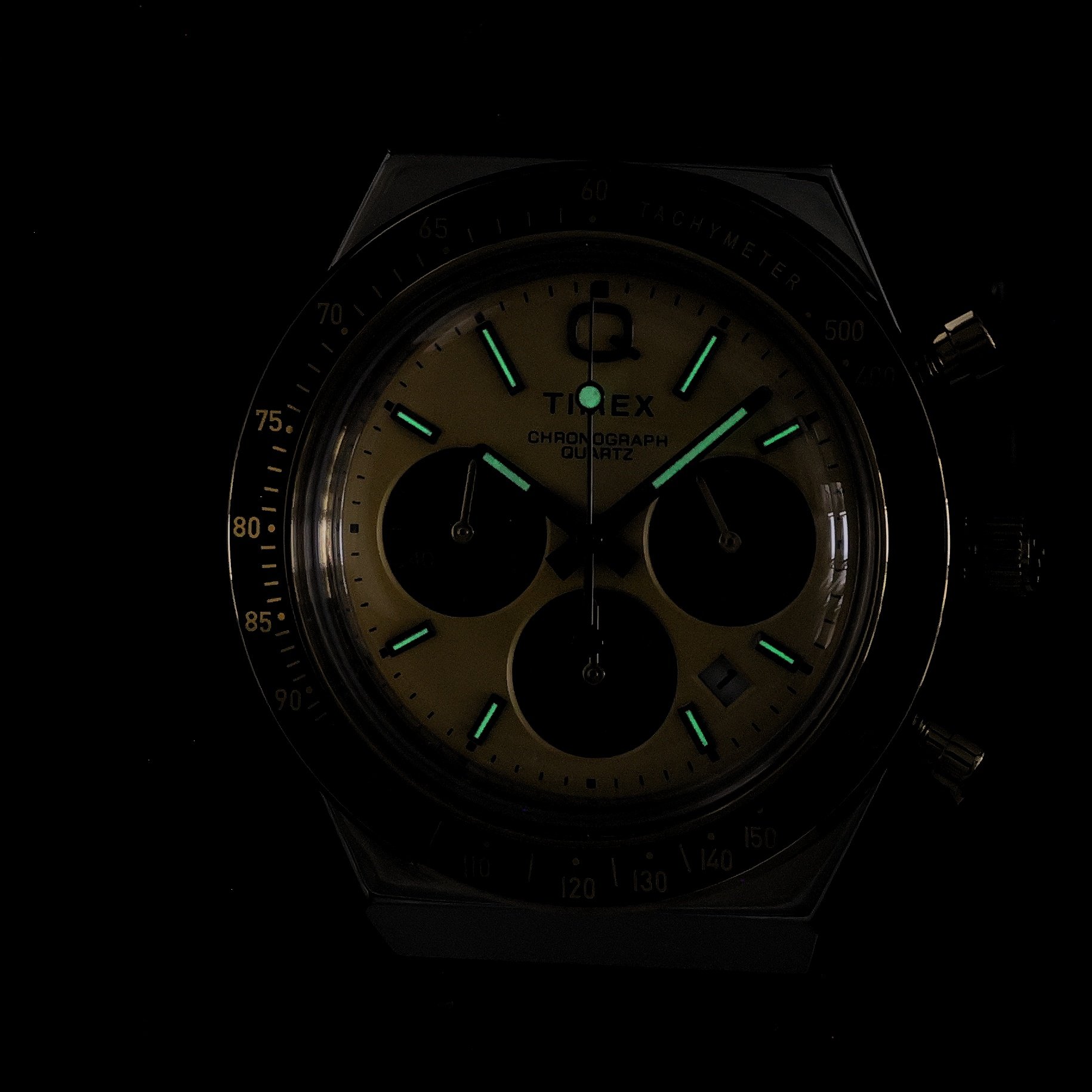Timex TW2W64400 Q Timex Chronograph 40mm Brown Leather Strap Q Timex Reissue sportowy zegarek srebrny