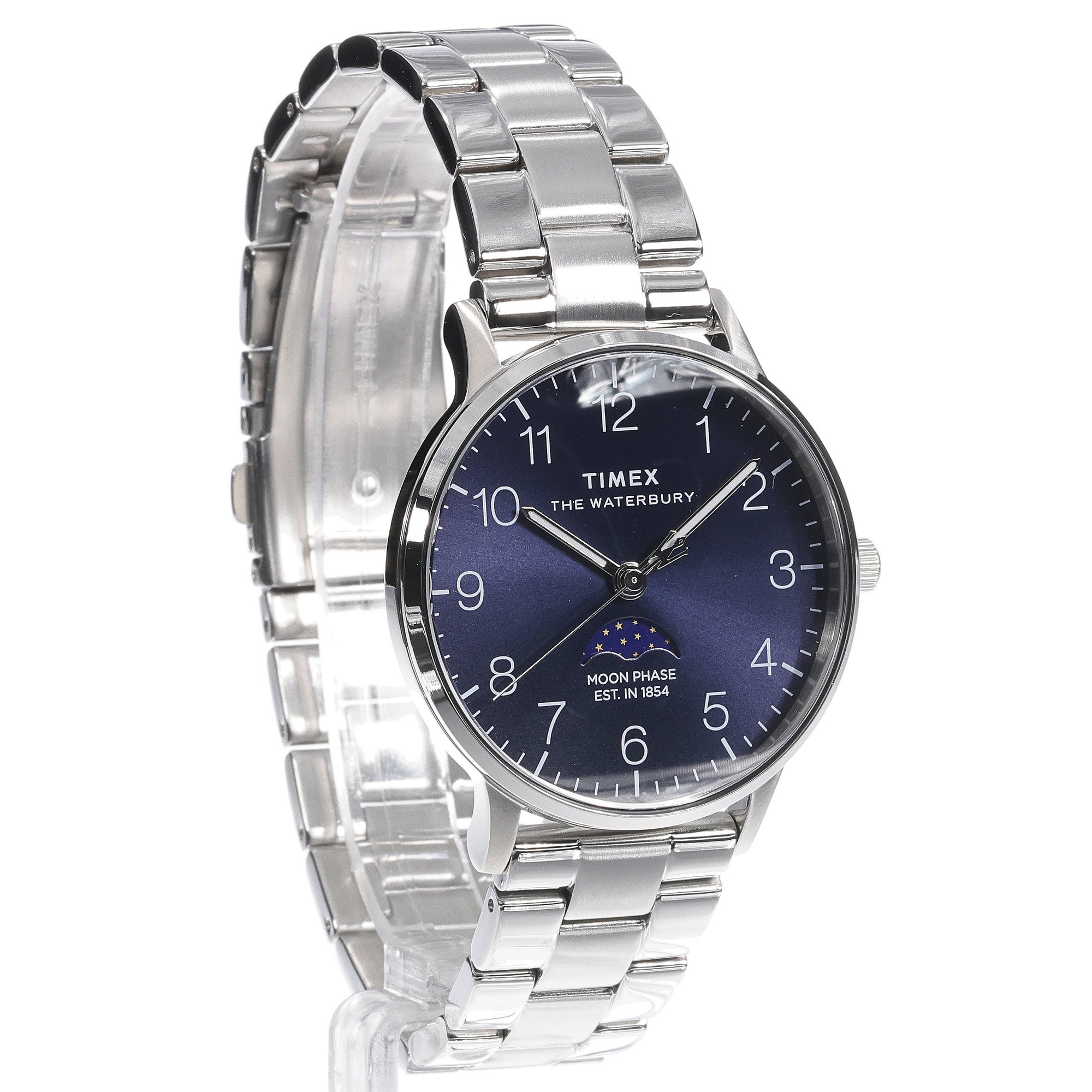 Timex TW2W75700 Waterbury Waterbury Classic Moon Phase 40mm Stainless Steel Bracelet zegarek męski klasyczny mineralne - miniatura 8