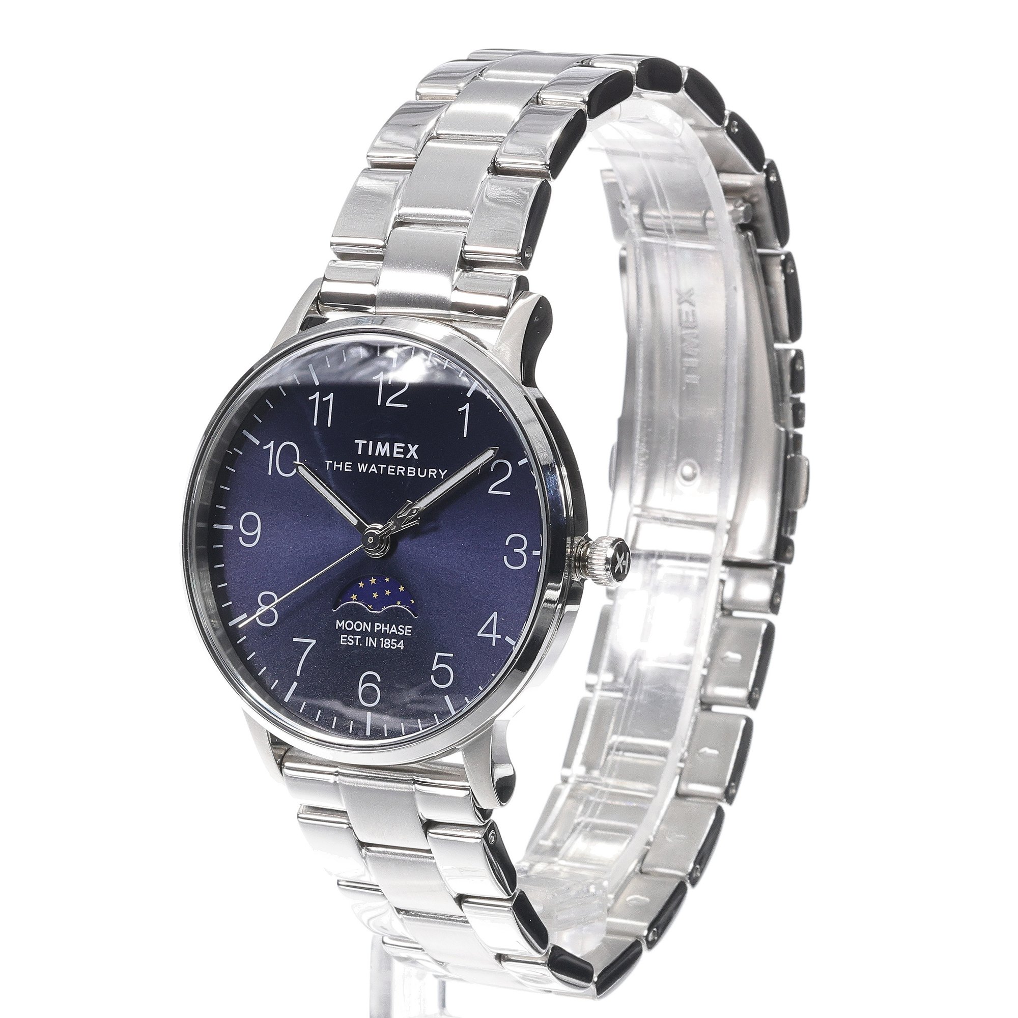 Timex TW2W75700 Waterbury Waterbury Classic Moon Phase 40mm Stainless Steel Bracelet zegarek męski klasyczny mineralne - miniatura 10