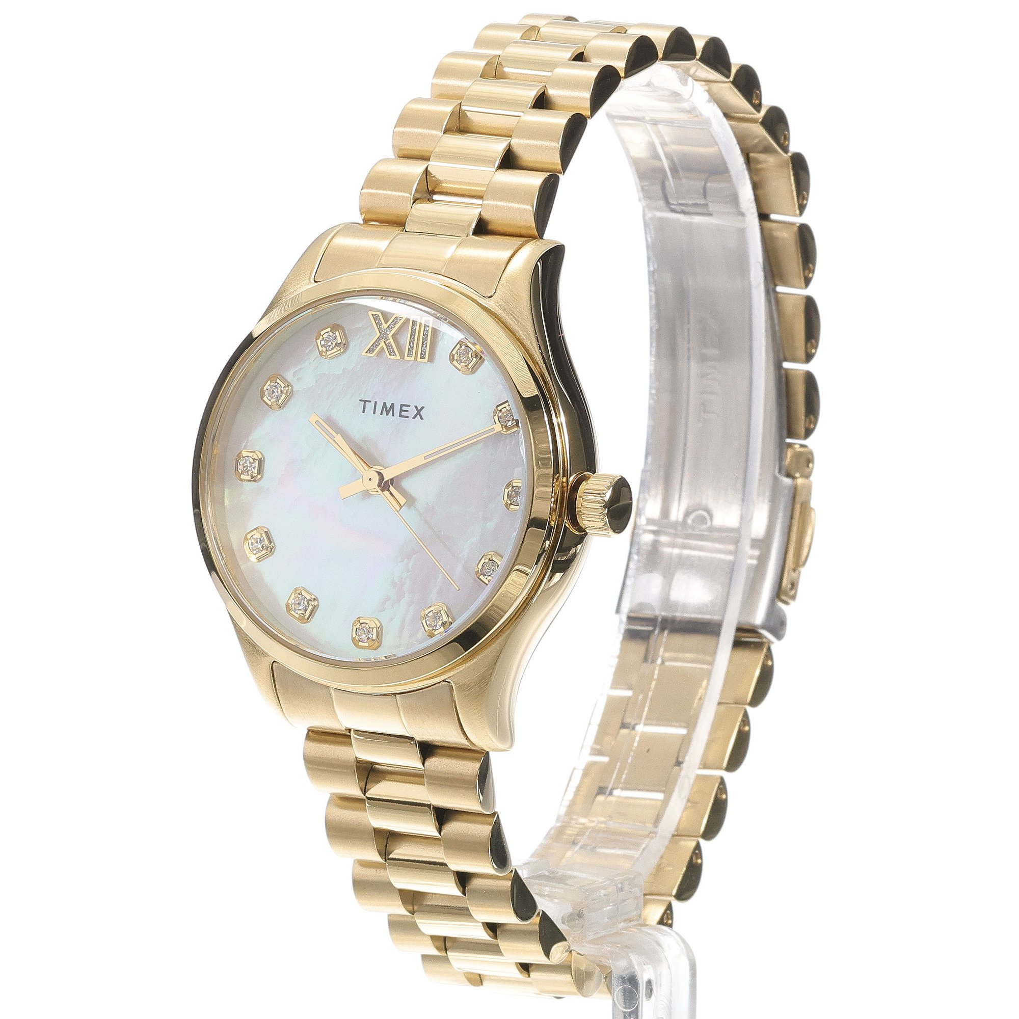 Timex TW2W85400 Legacy Legacy Gold Stainless Steel 34mm zegarek damski elegancki mineralne