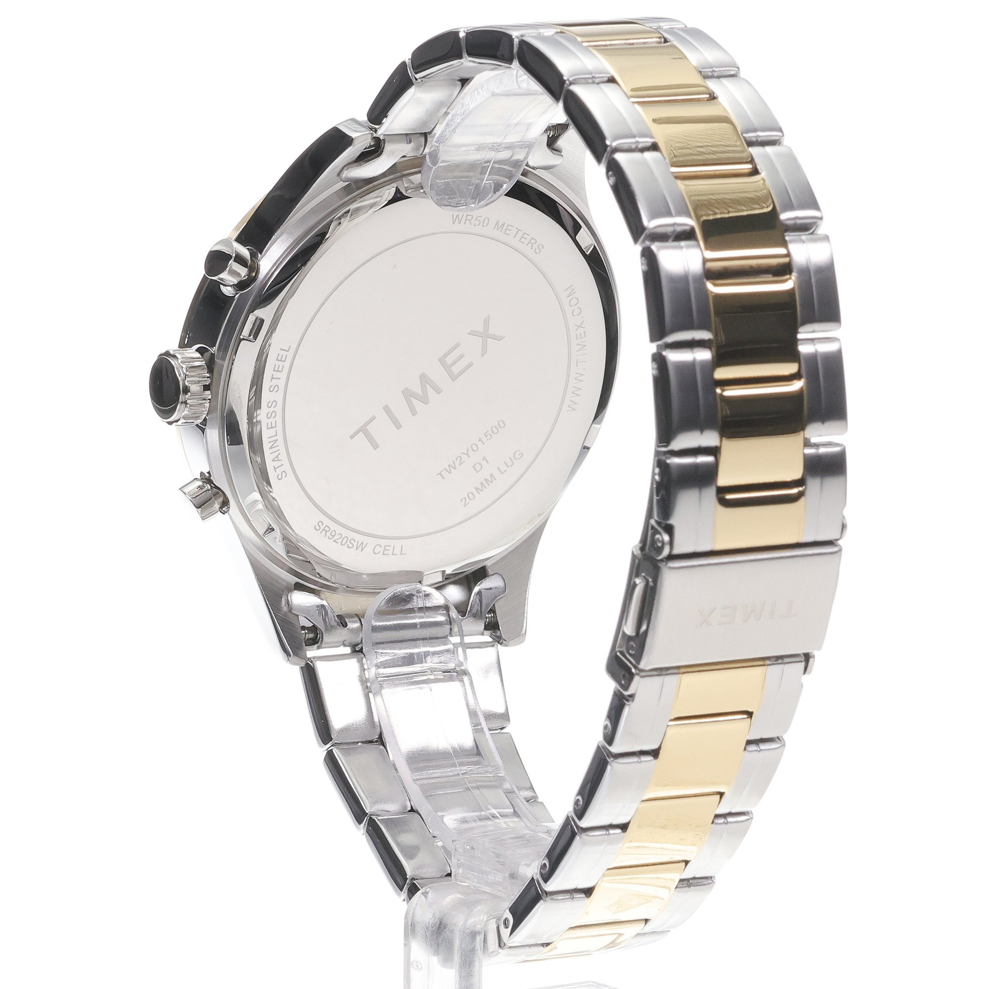 Timex TW2Y01500 Dress Dress Chronograph 43mm Stainless Steel Bracelet zegarek męski sportowy mineralne - miniatura 4