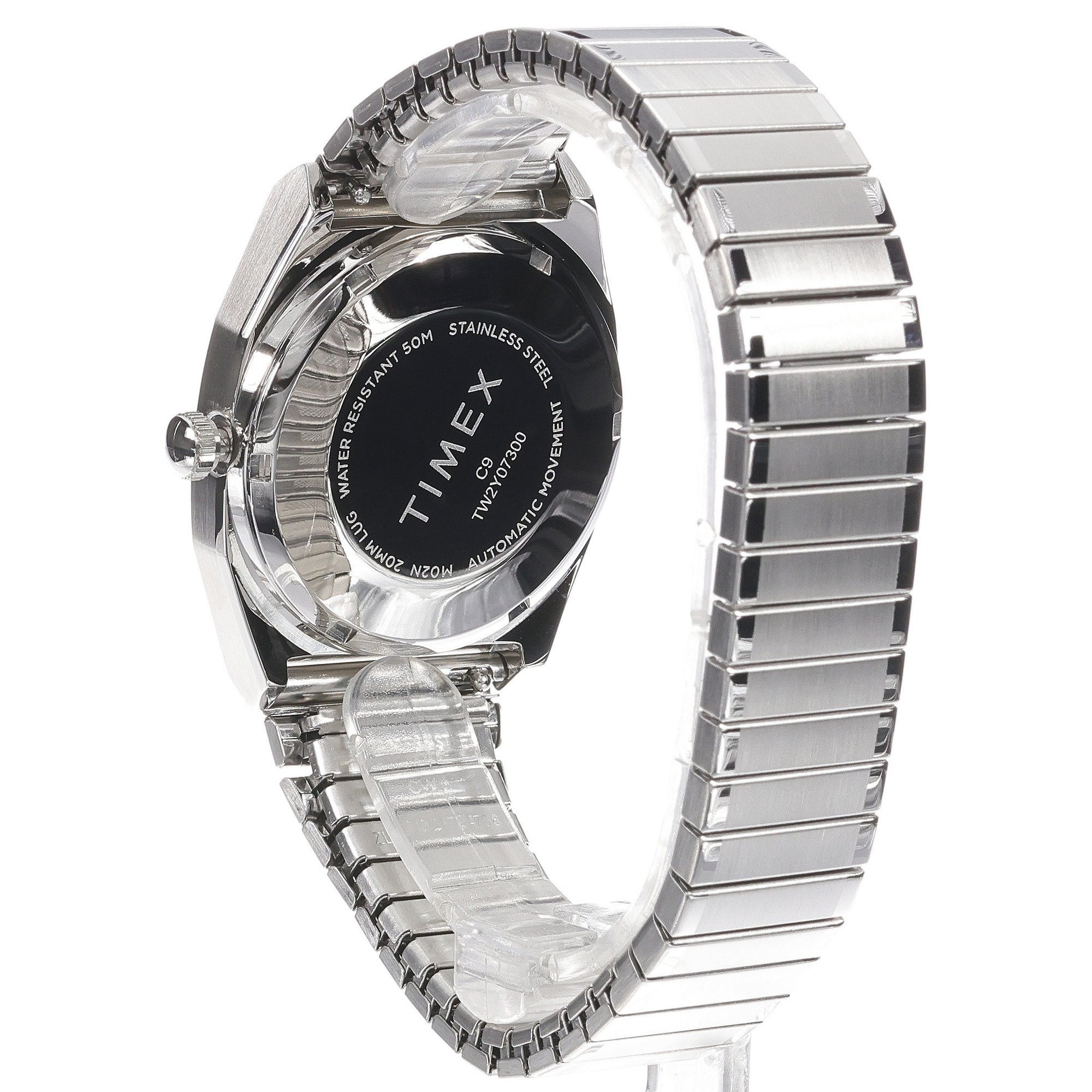 Timex TW2Y07300 Automatic 1983 E-Line Automatic klasyczny zegarek srebrny