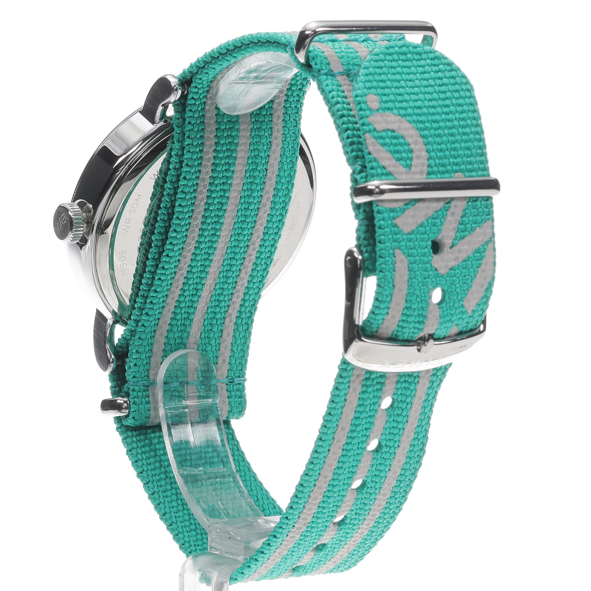 Timex TW2Y08800 Weekender 40mm Fabric Strap Weekender klasyczny zegarek srebrny