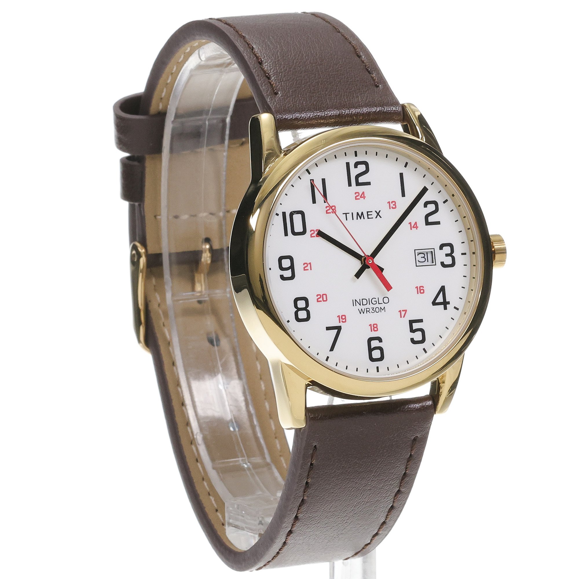 Timex TW2Y12700 DGTL Easy Reader Classic 38mm Leather Strap Watch zegarek męski klasyczny mineralne - miniatura 3