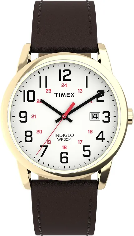 Timex TW2Y12700 Easy Reader Classic 38mm Leather Strap Watch - zdjęcie 1