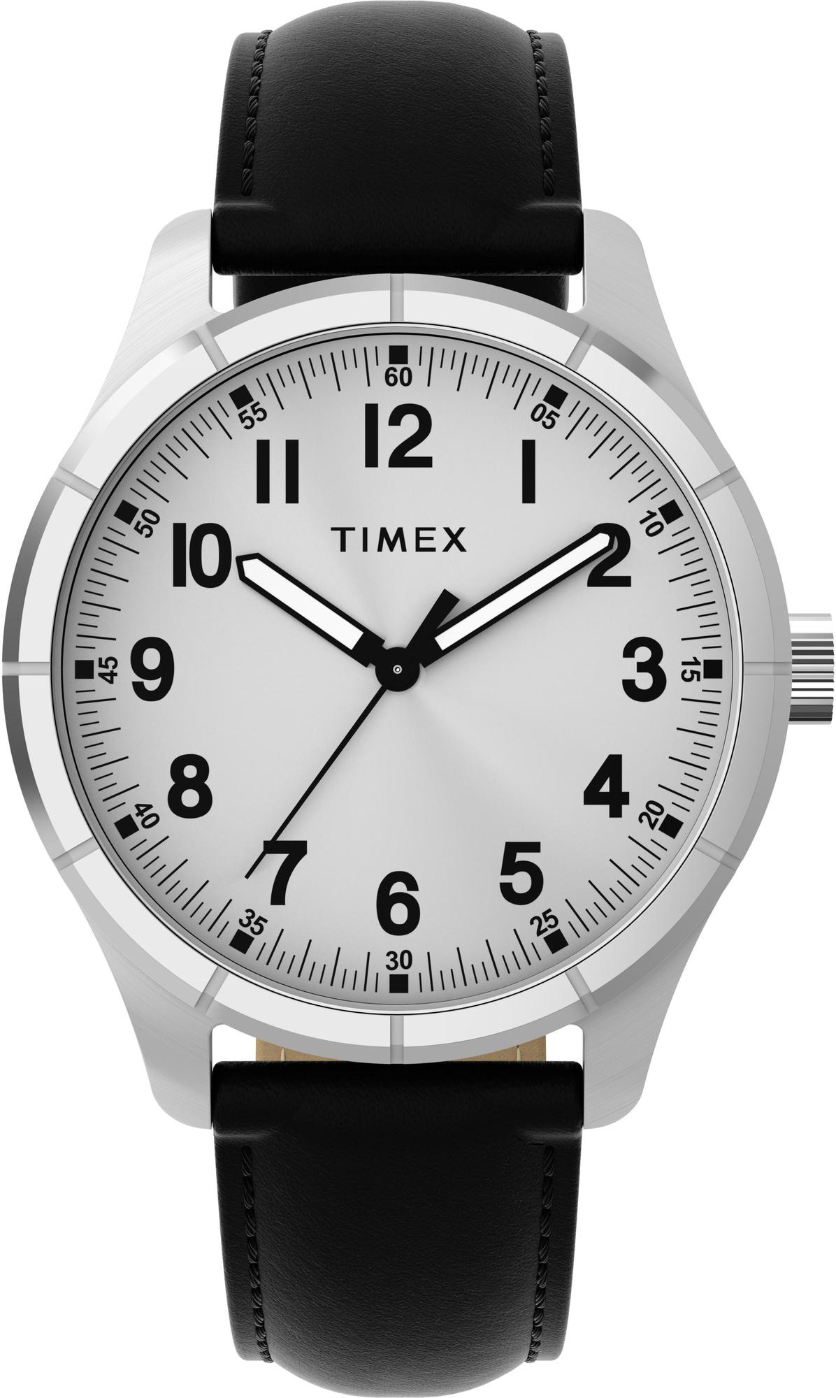 Main Street 42mm Leather Strap Watch Timex TW2Y16000 