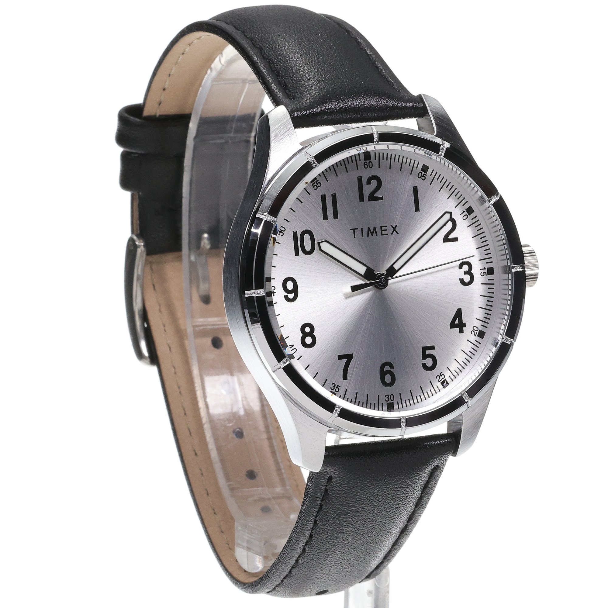 Timex TW2Y16000 zegarek srebrny klasyczny Main Street pasek - miniatura 3