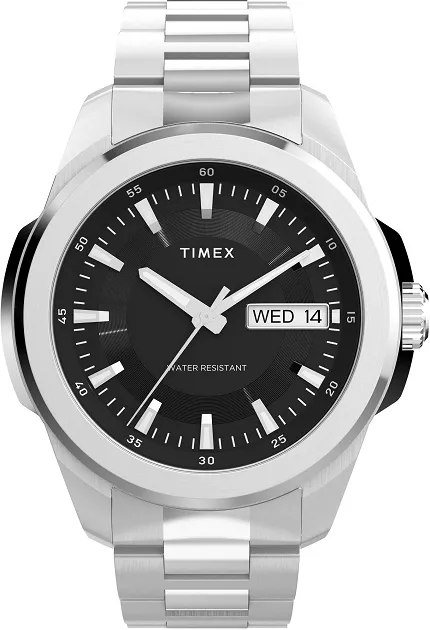 Timex TW2Y21000 Essex Day and Date 45mm Stainless Steel Bracelet Watch - zdjęcie 1