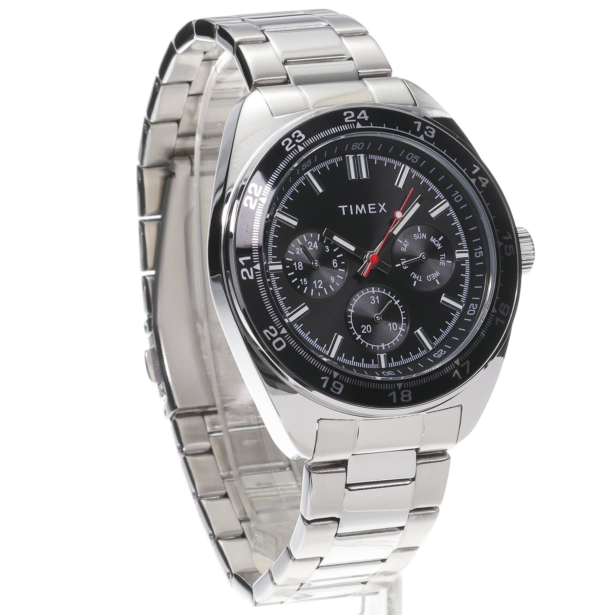 Timex TW2Y22600 zegarek srebrny klasyczny Klasyczne bransoleta