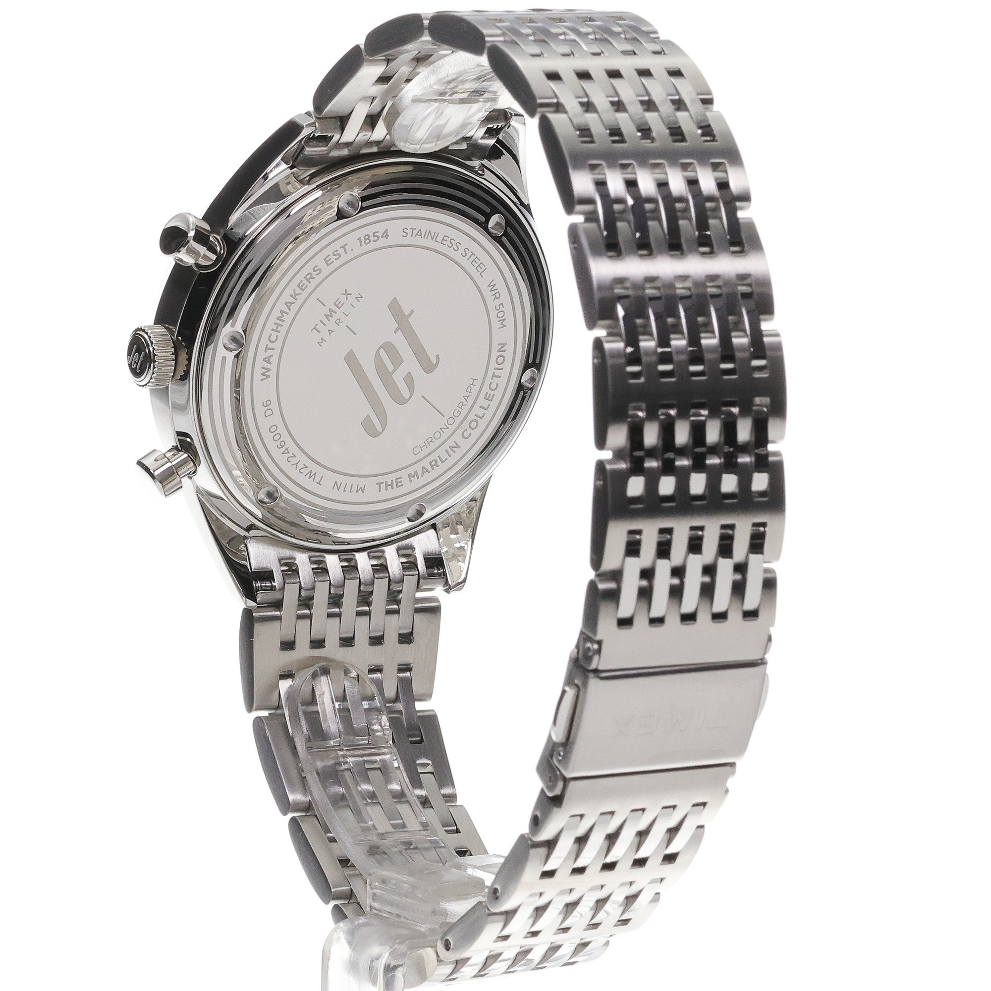 Timex TW2Y24600 Marlin Jet Chronograph Męskie klasyczny zegarek srebrny
