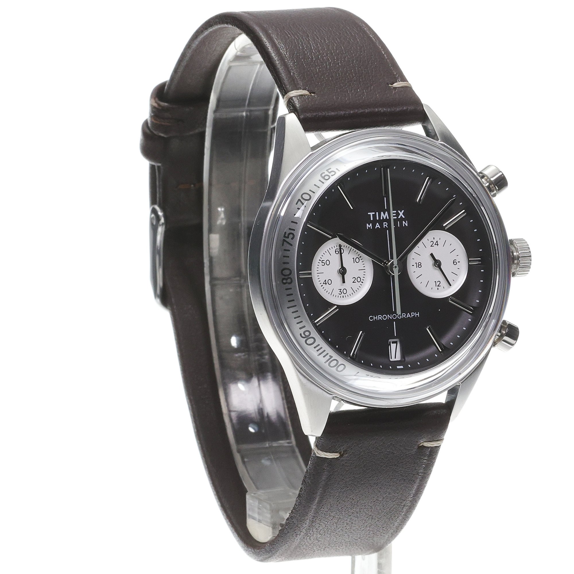 Timex TW2Y24700 Marlin Jet Quartz Chronograph 40mm Marlin klasyczny zegarek srebrny - miniatura 3